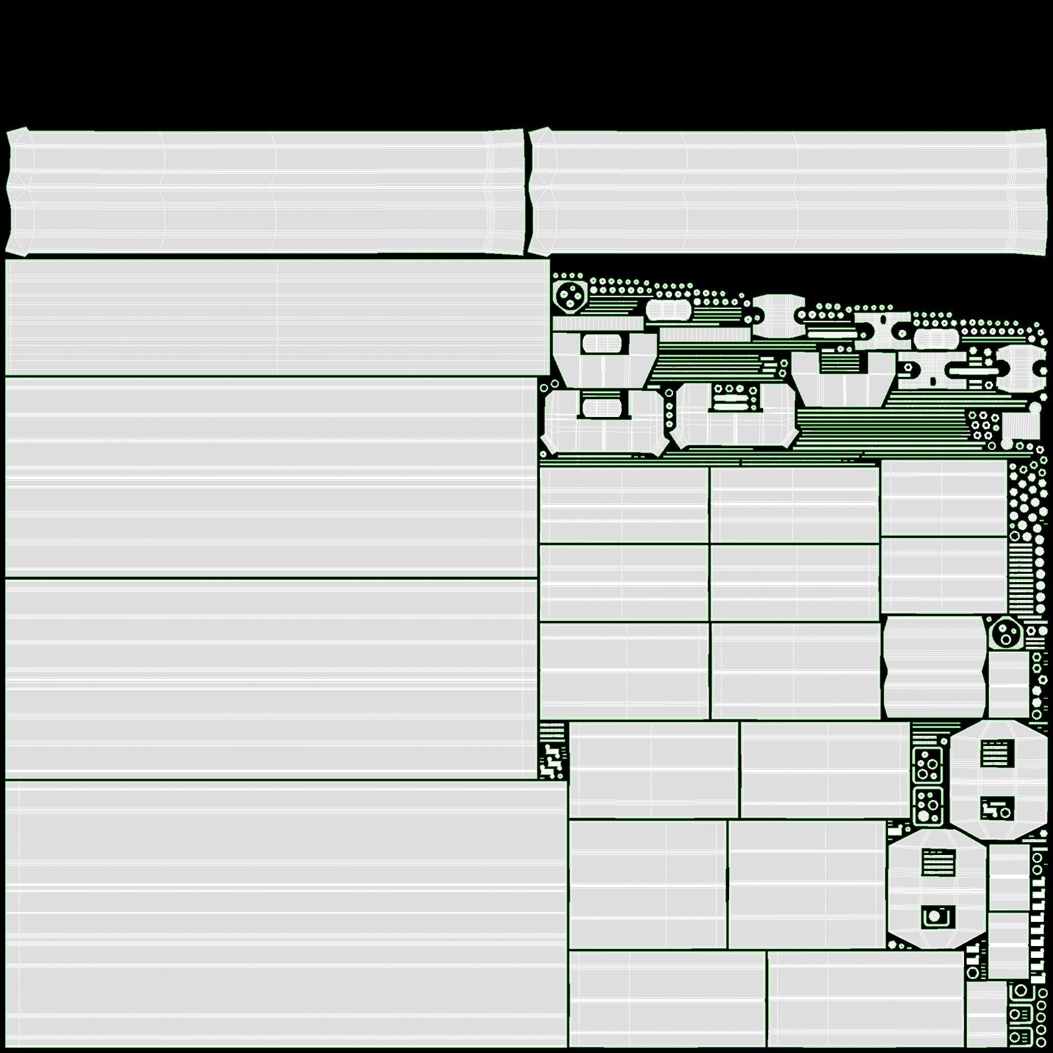 Single axle car trailer with extra walls jockey wheel 3D model_20
