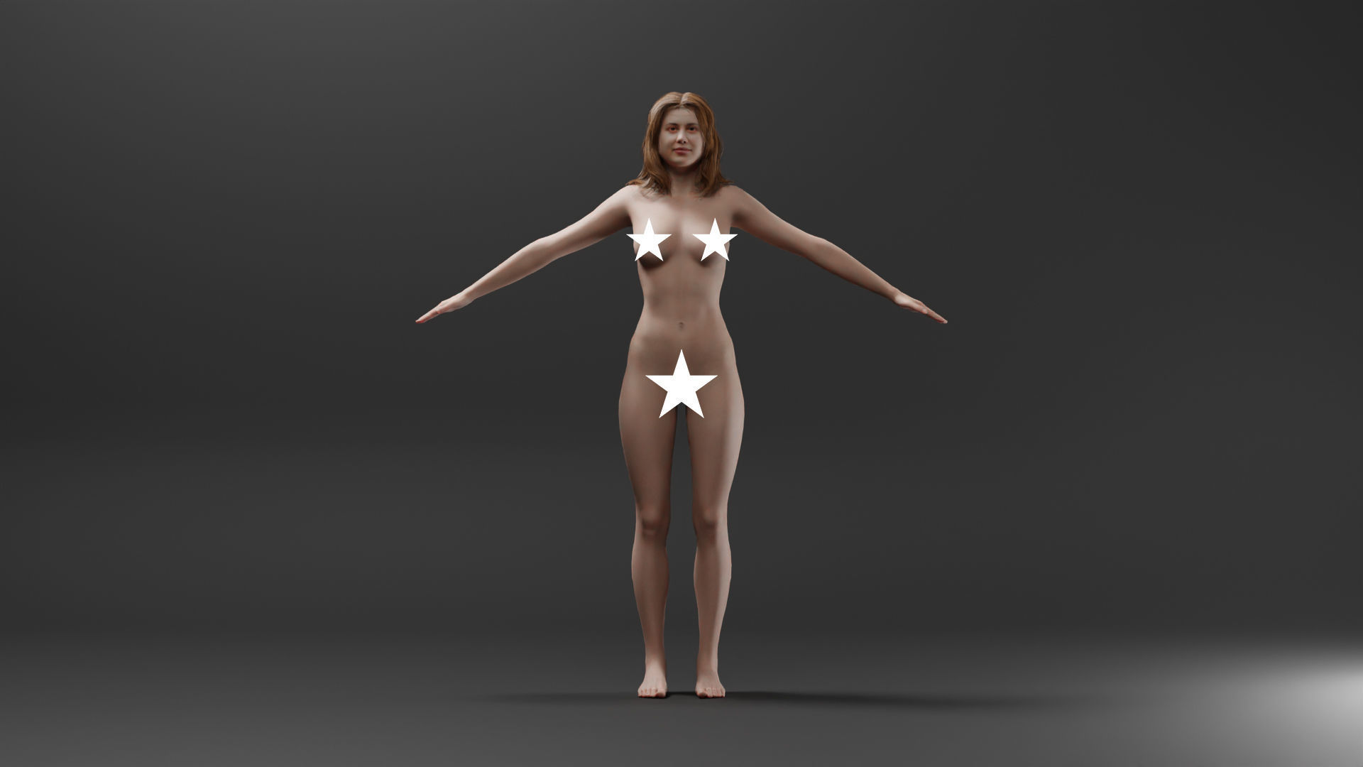 Realistic Female Character - Sassy 3D model_1