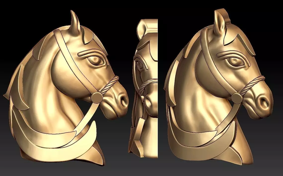 Horse Cufflink 3D print model
