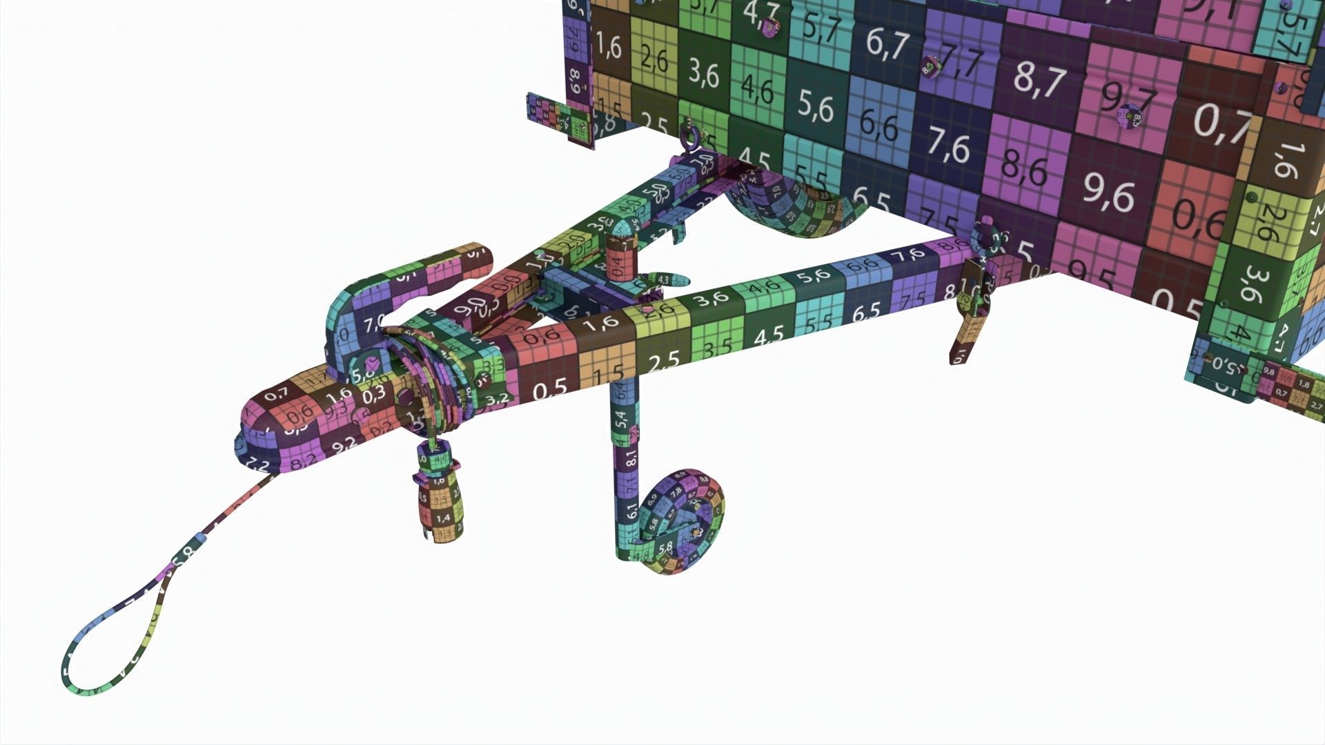 Single axle car trailer with extra walls cover high frame 3D model_18