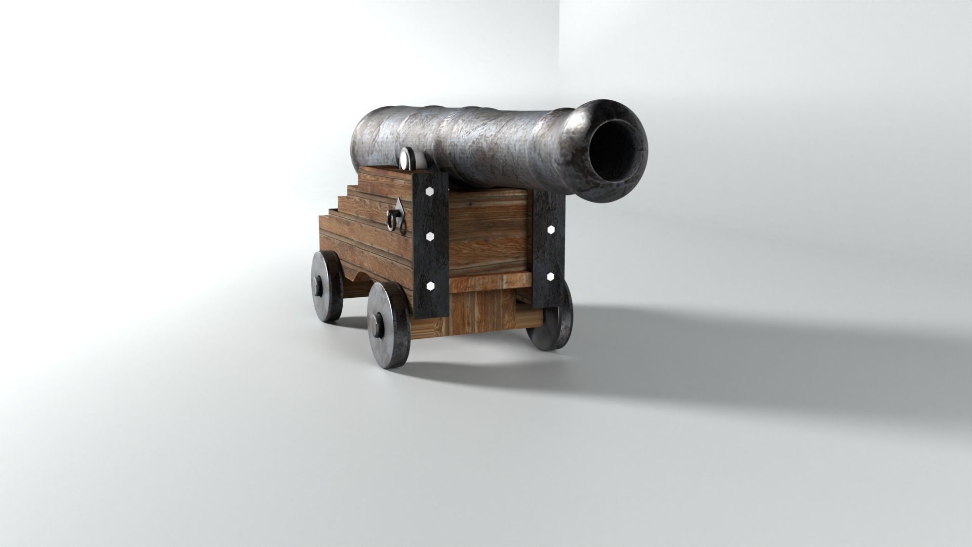 The Cannon  Low-poly 3D model_1