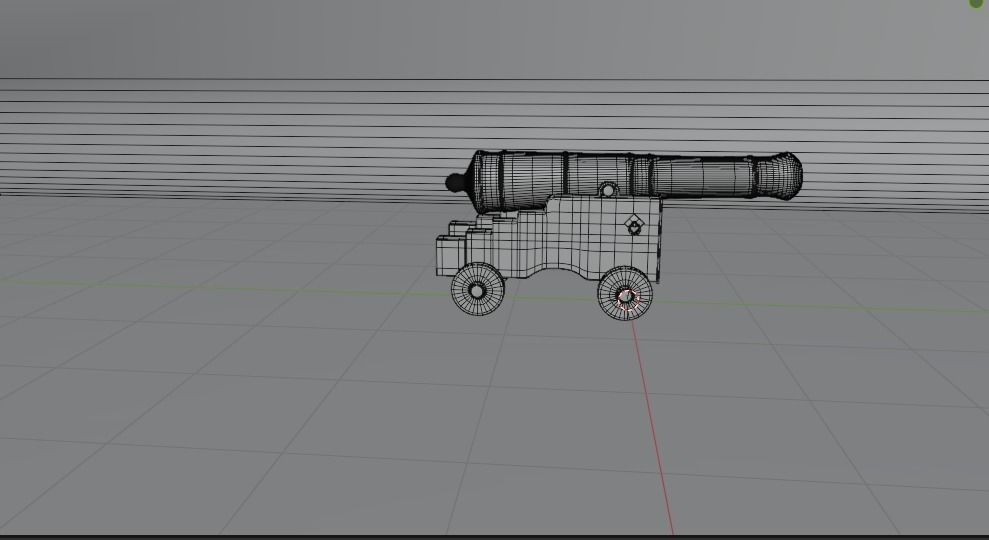 The Cannon  Low-poly 3D model_3