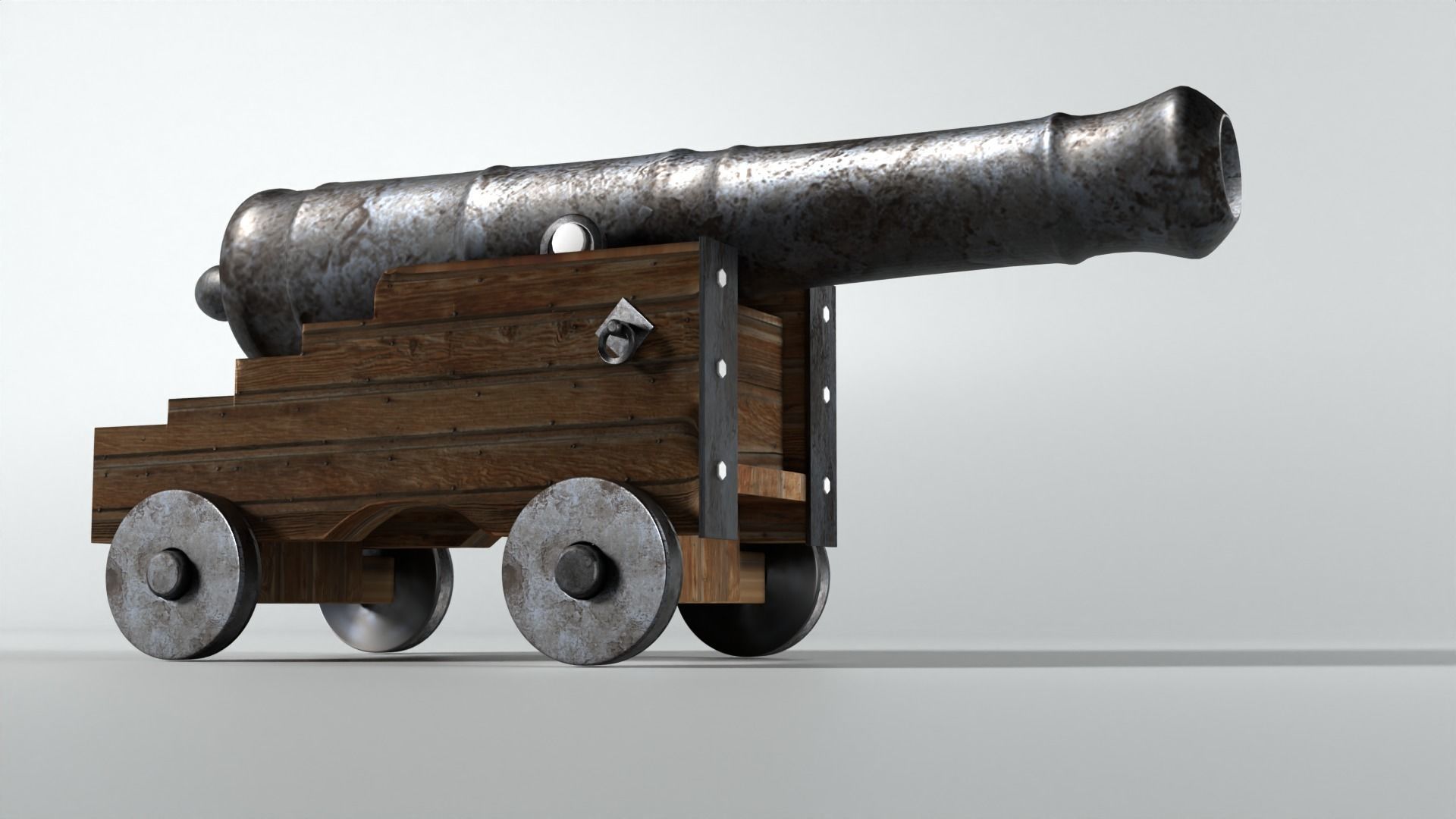 The Cannon  Low-poly 3D model_2