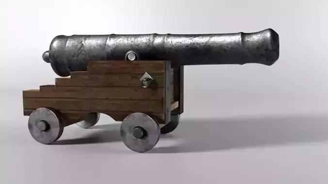 The Cannon  Low-poly 3D model