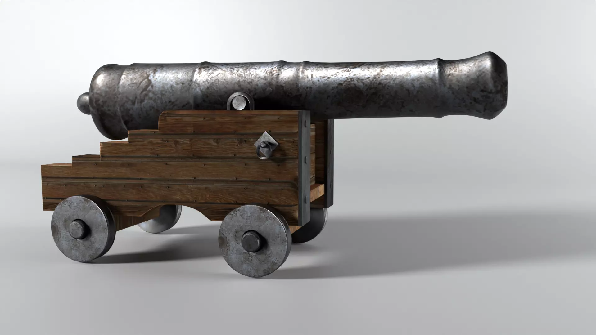 The Cannon  Low-poly 3D model_0