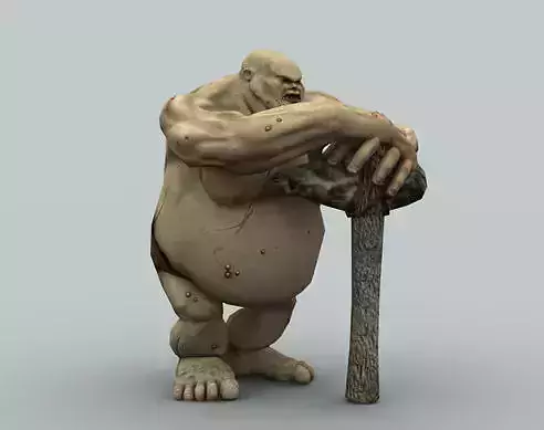 OGRE GAME READY ANIMATED MODEL Low-poly 3D model