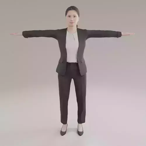 Asian  woman 182 Sara Low-poly 3D model