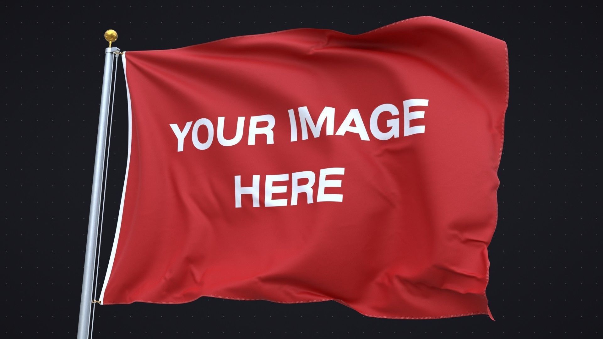 Flag Animated Looped 3D model_2