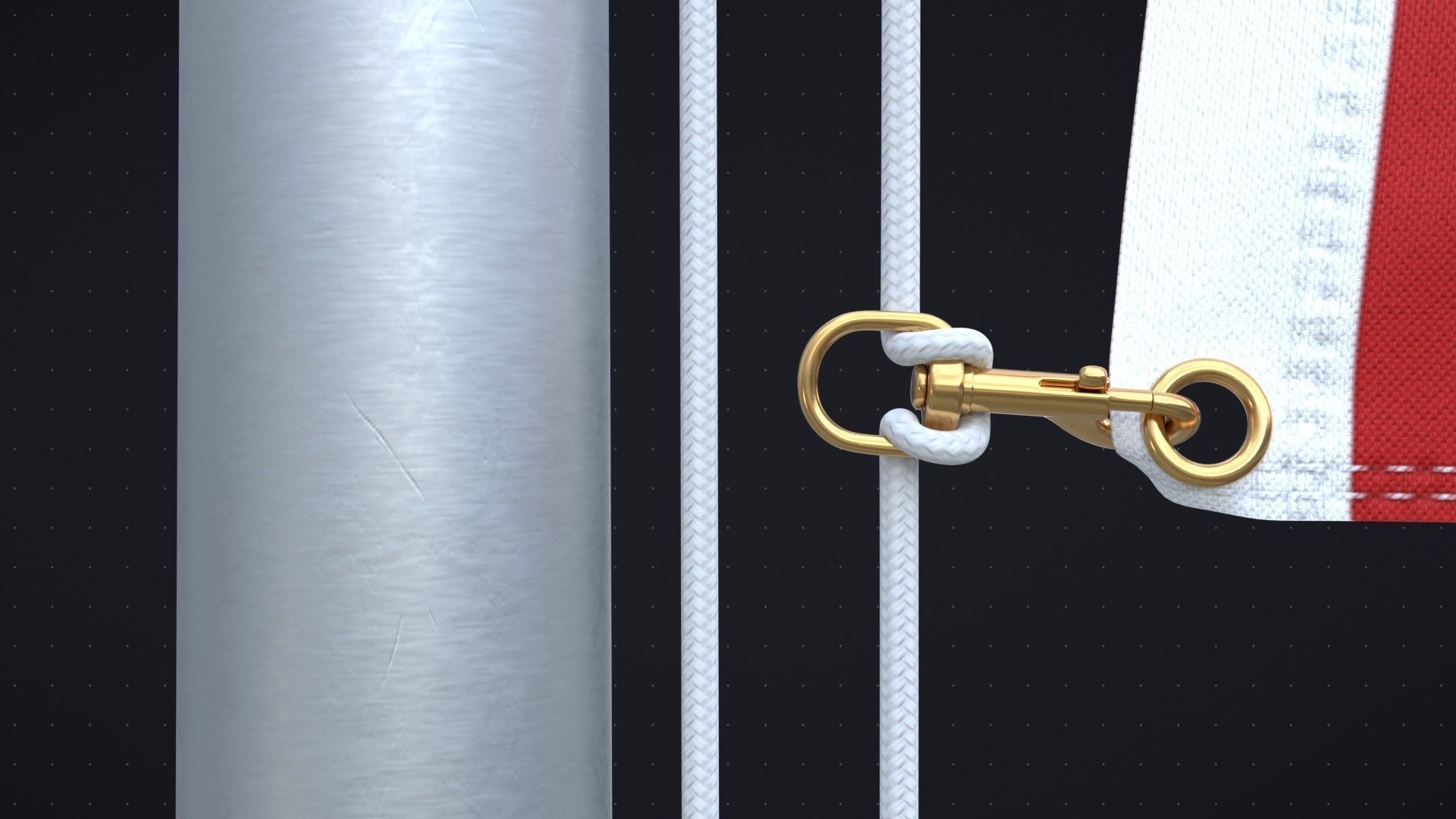 Flag Animated Looped 3D model_8