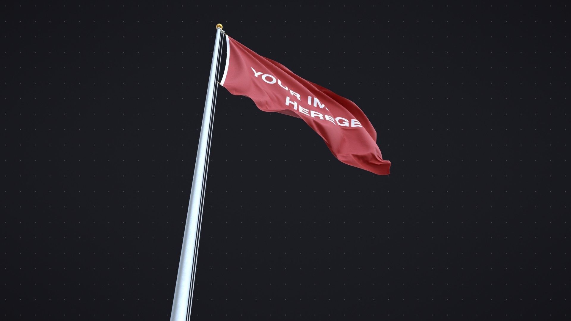 Flag Animated Looped 3D model_4