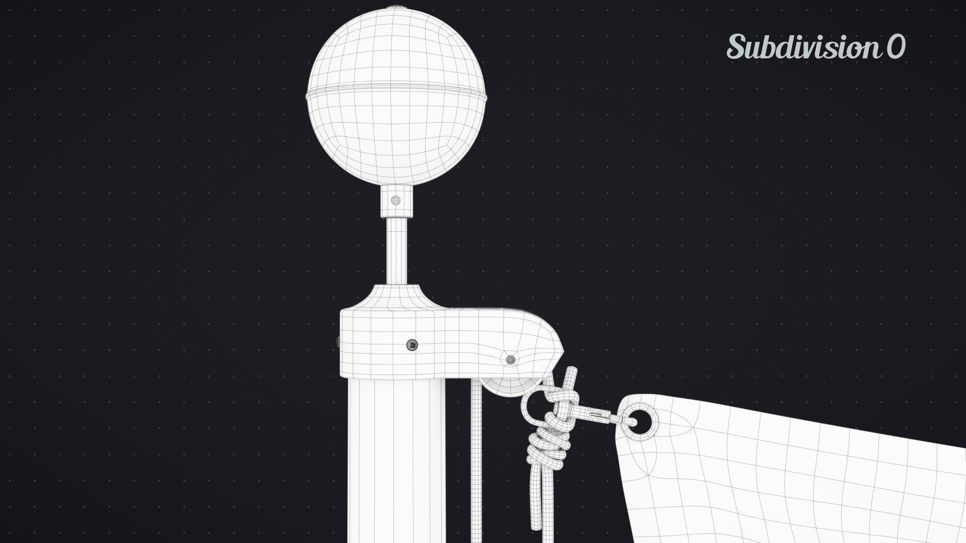 Flag Animated Looped 3D model_17