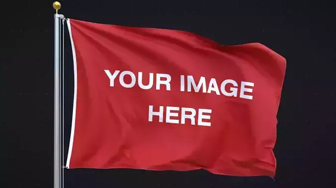 Flag Animated Looped 3D model