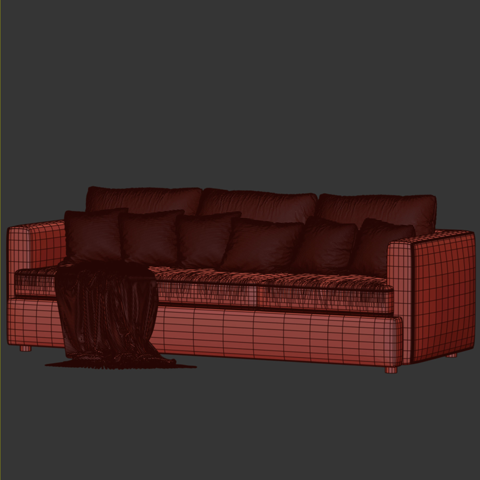 Lounge Grande Sofa set 1 3D model_7