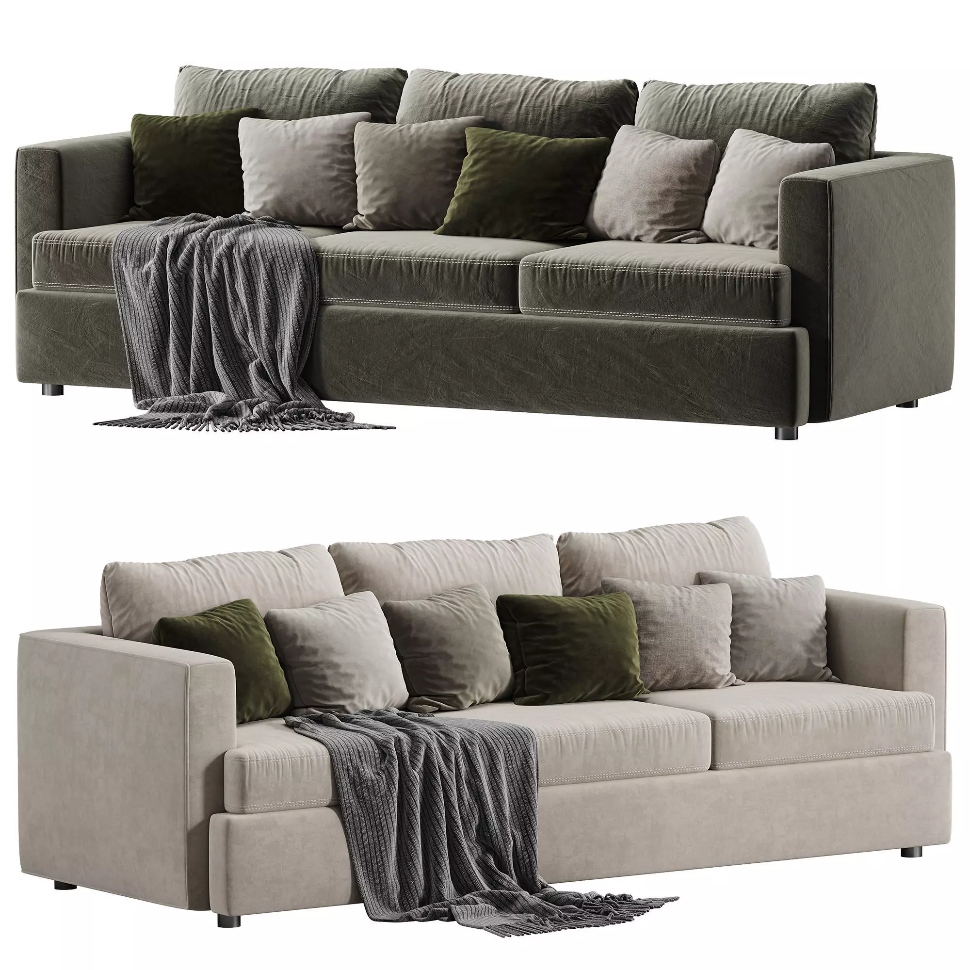 Lounge Grande Sofa set 1 3D model_0