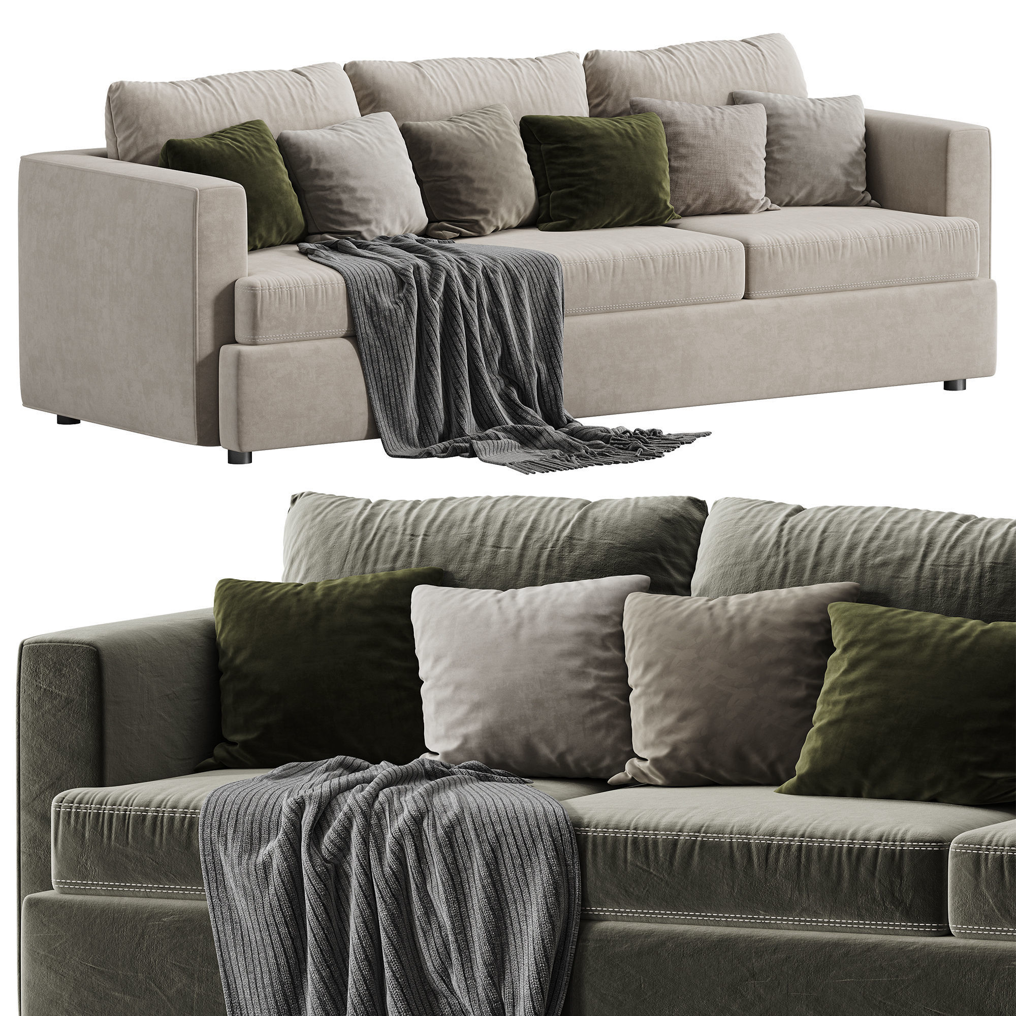 Lounge Grande Sofa set 1 3D model_1