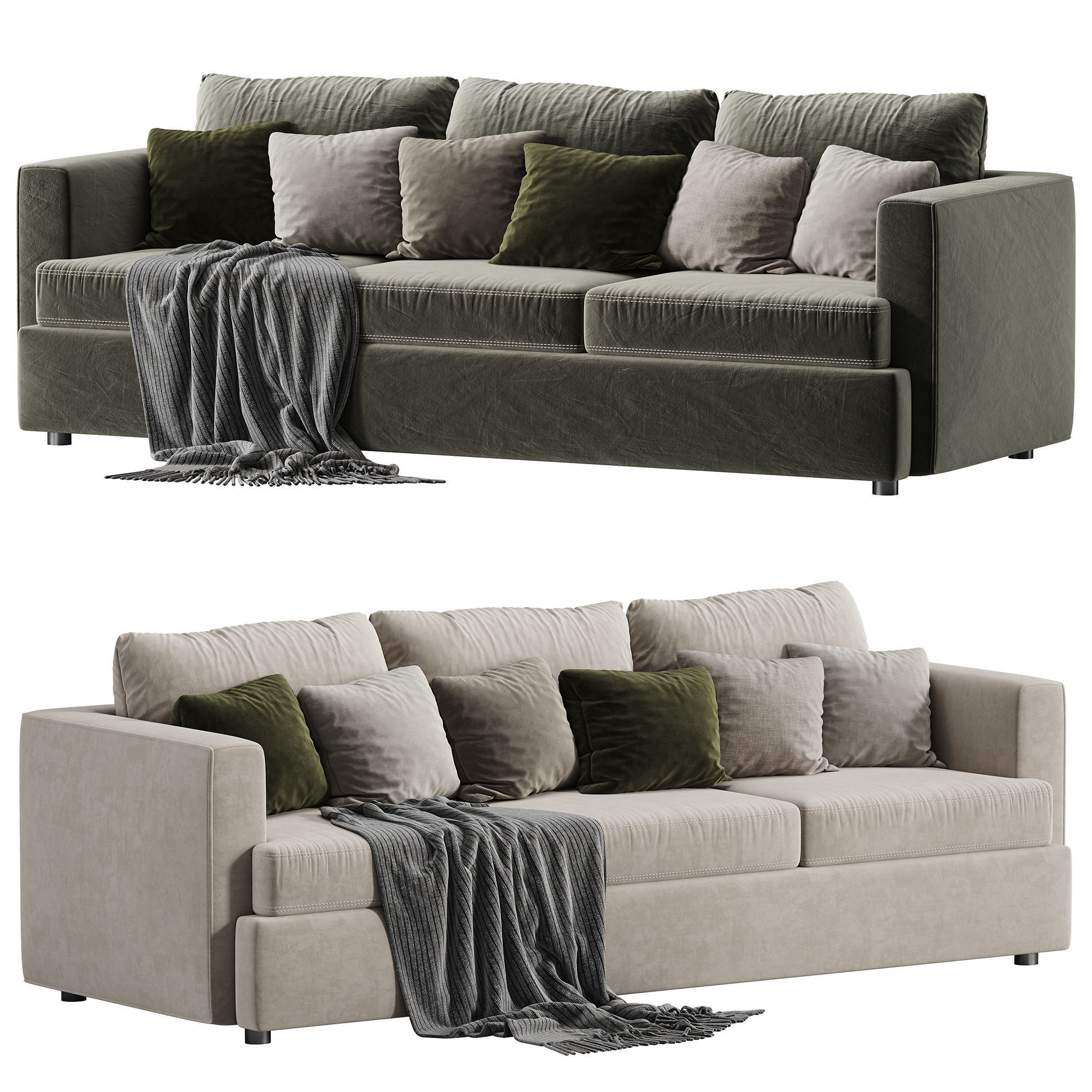 Lounge Grande Sofa set 1 3D model_4