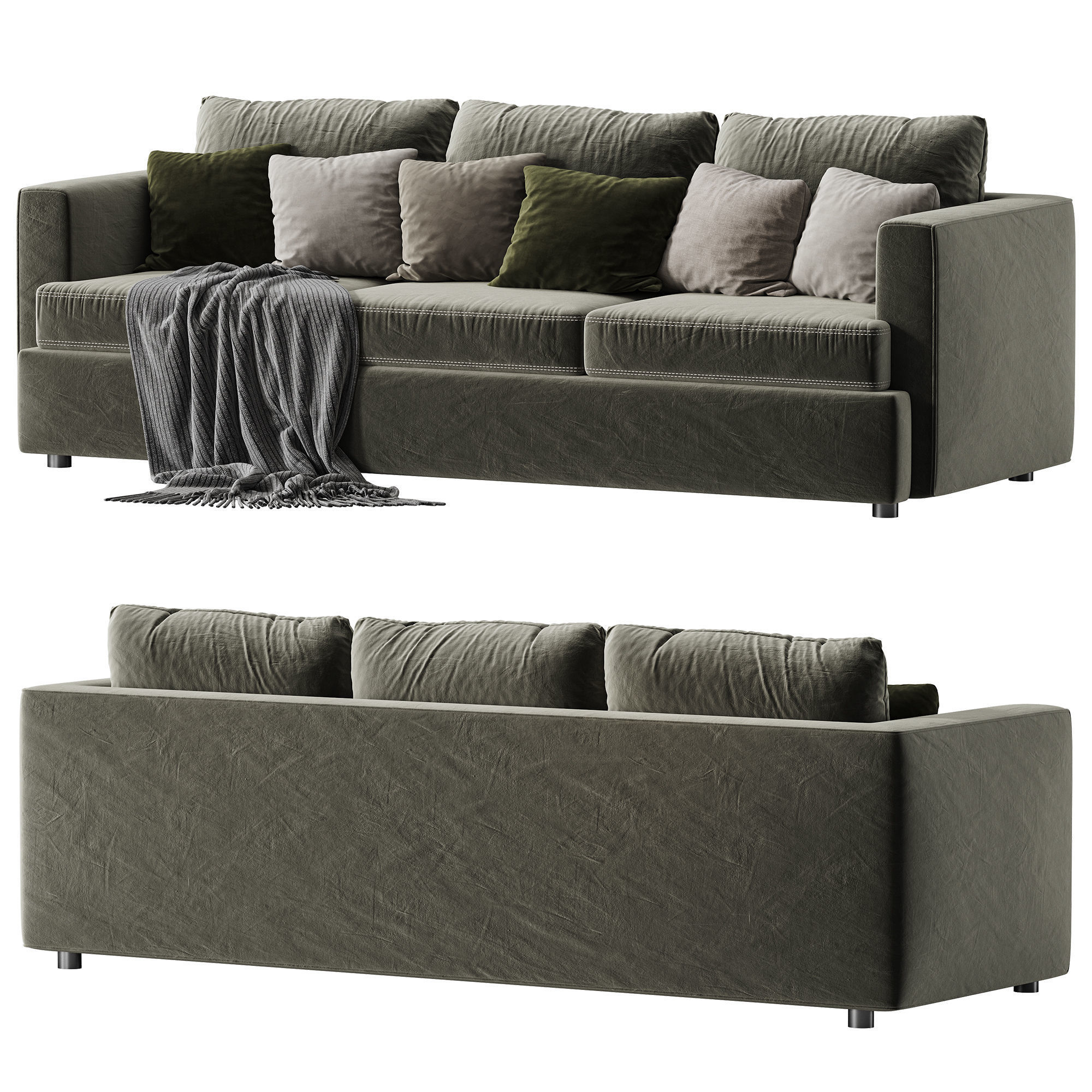 Lounge Grande Sofa set 1 3D model_6