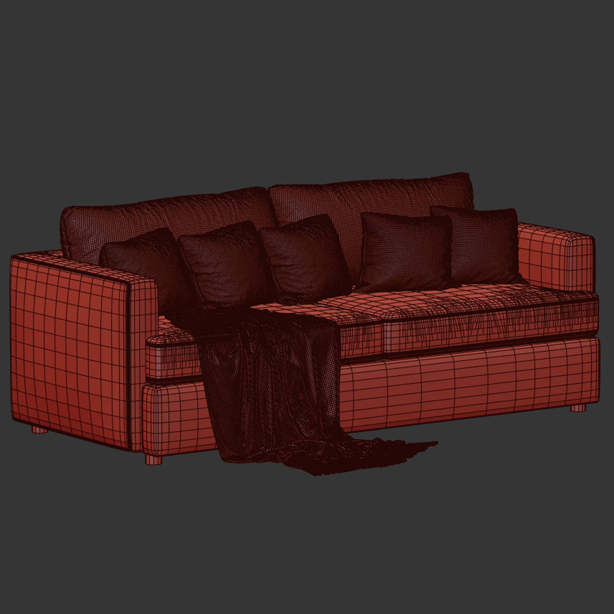 Lounge Sofa by crateandbarrel  set 2 3D model_6