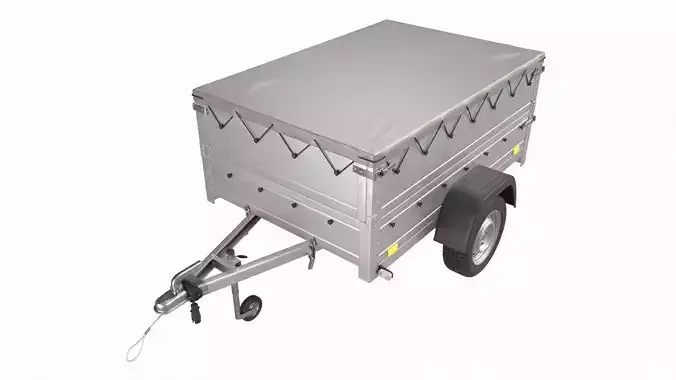 Single axle car trailer with extra walls cover jockey wheel