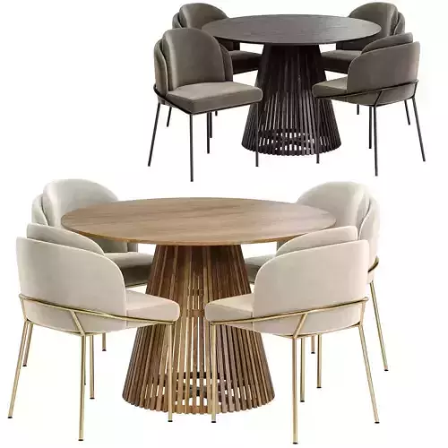 angelo chair with jeanette dining table
