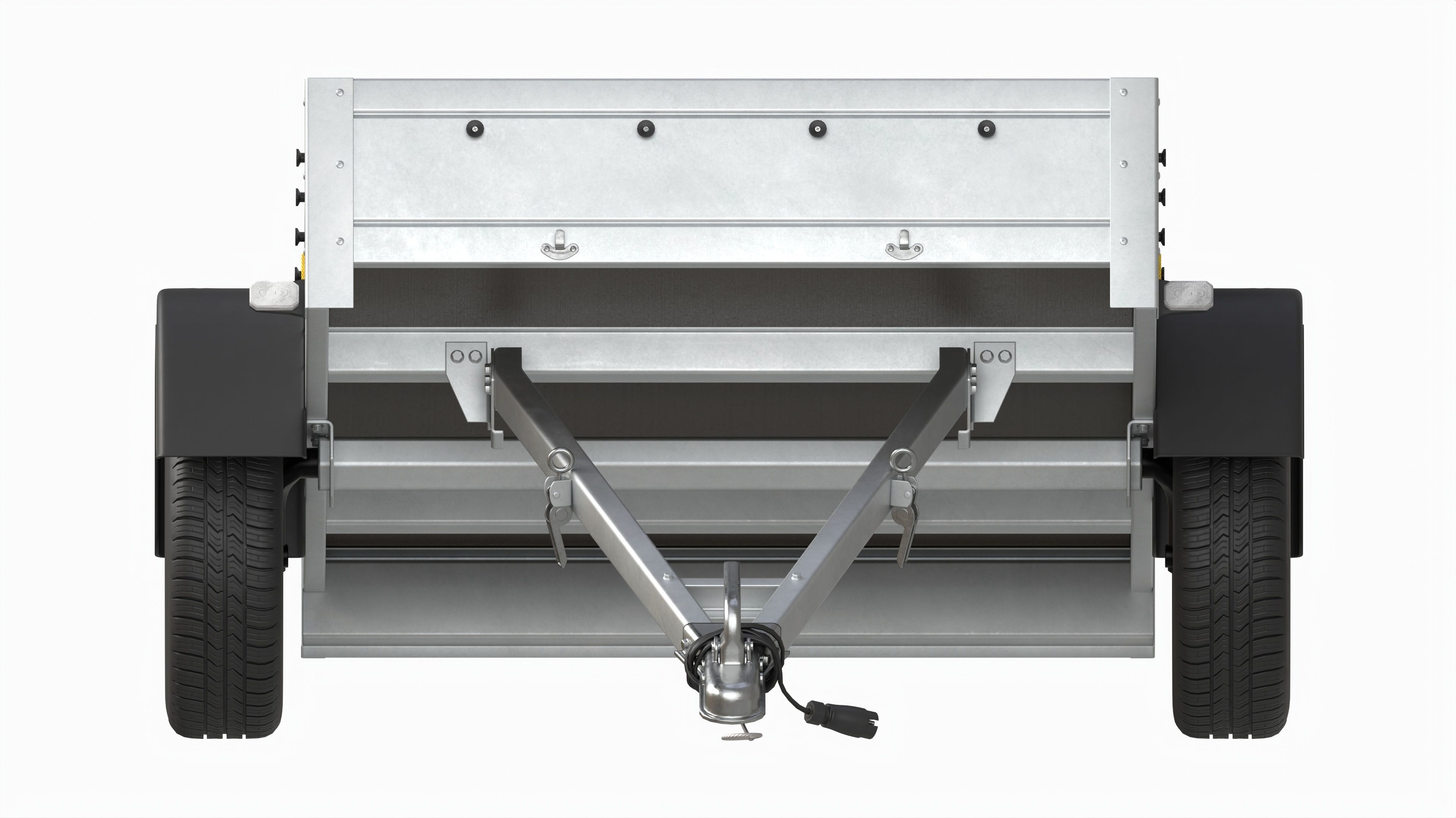 Single axle car trailer 3D model_12