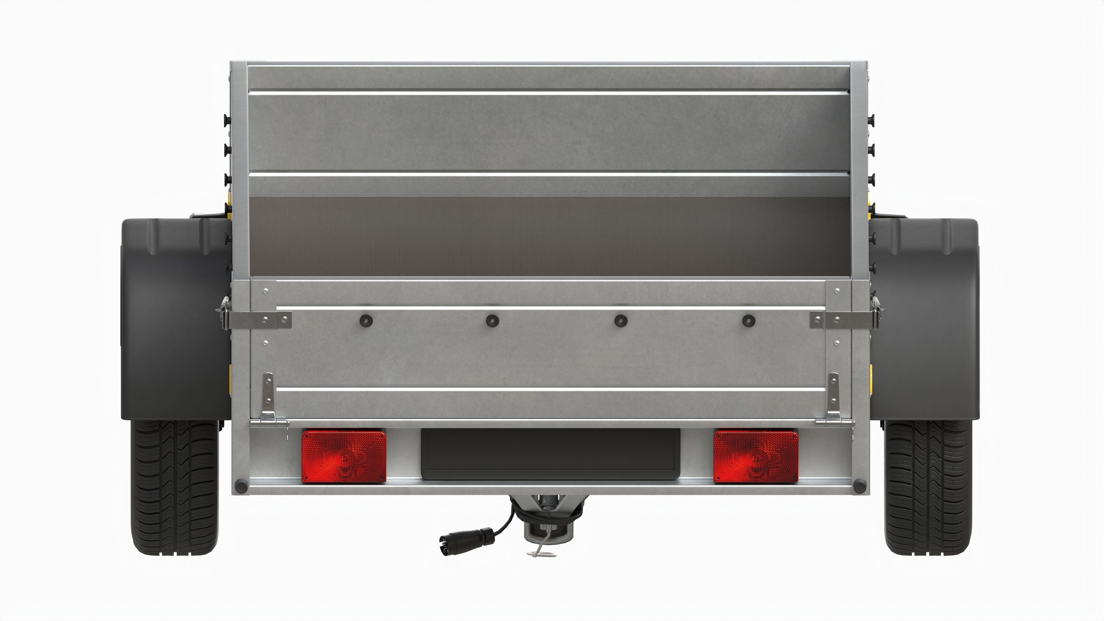 Single axle car trailer 3D model_13