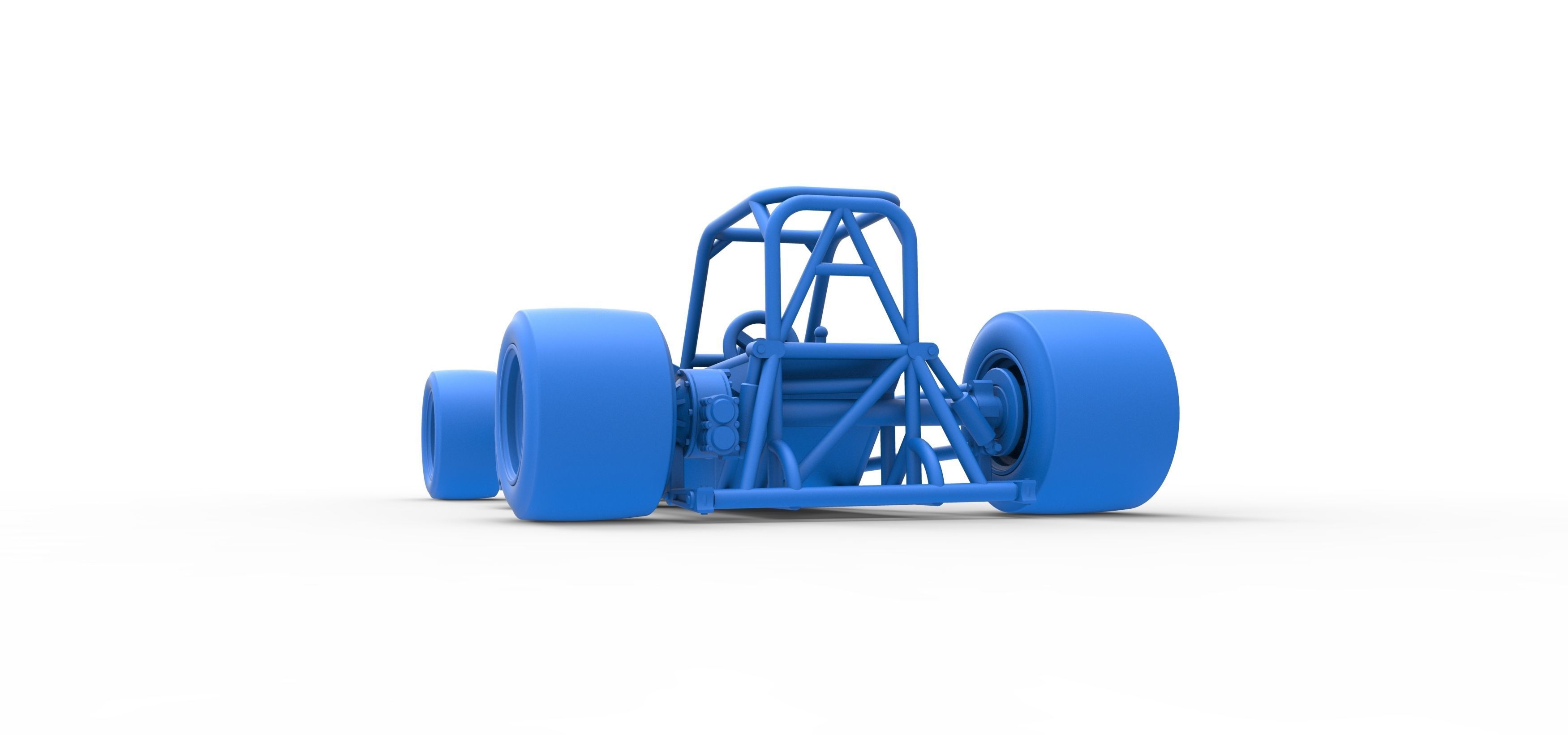 Supermodified front engine race car Base Scale 1 to 25 3D print model_40