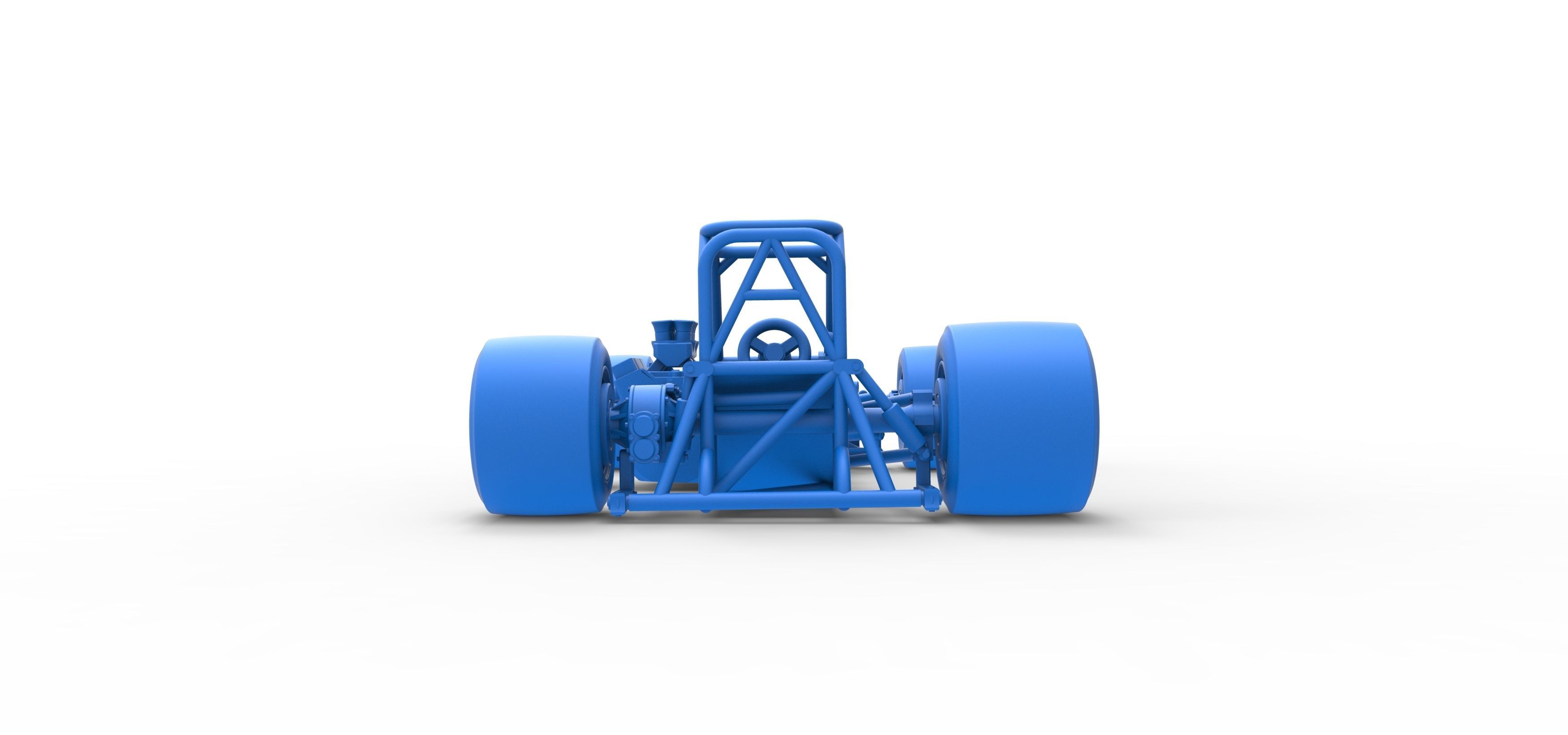 Supermodified front engine race car Base Scale 1 to 25 3D print model_41