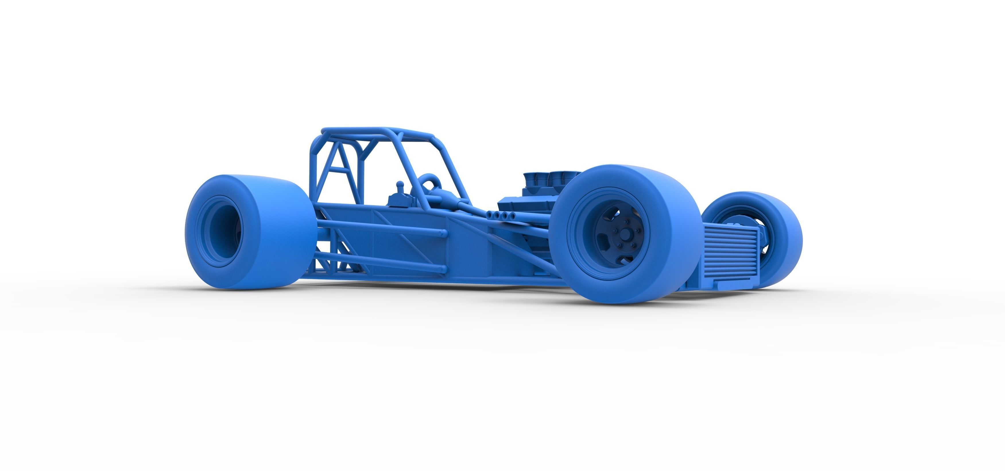 Supermodified front engine race car Base Scale 1 to 25 3D print model_48