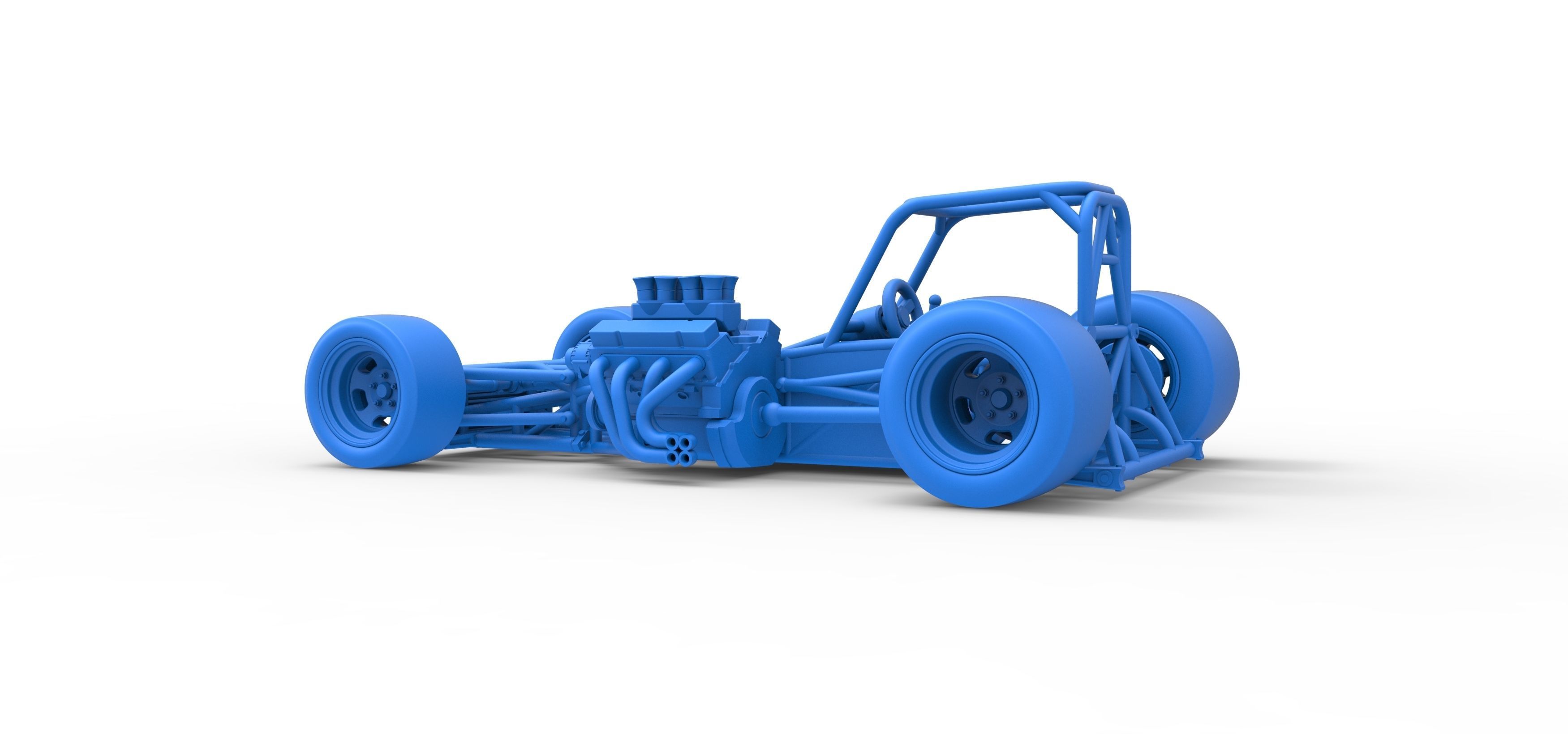 Supermodified front engine race car Base Scale 1 to 25 3D print model_38