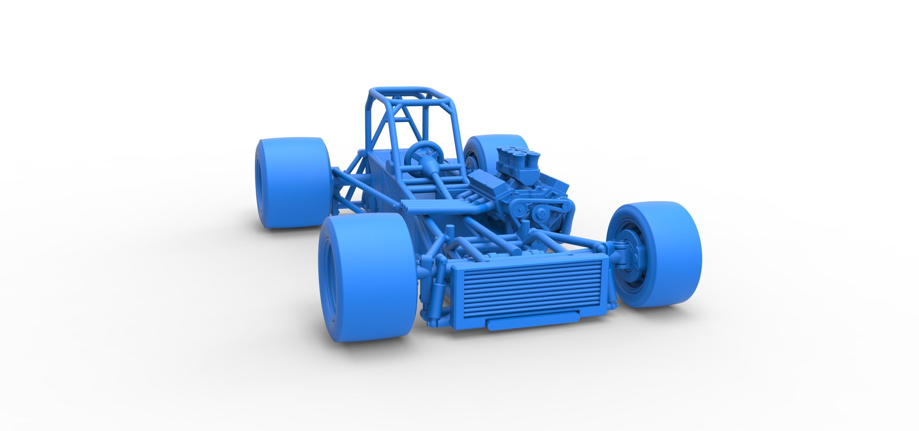 Supermodified front engine race car Base Scale 1 to 25 3D print model_49
