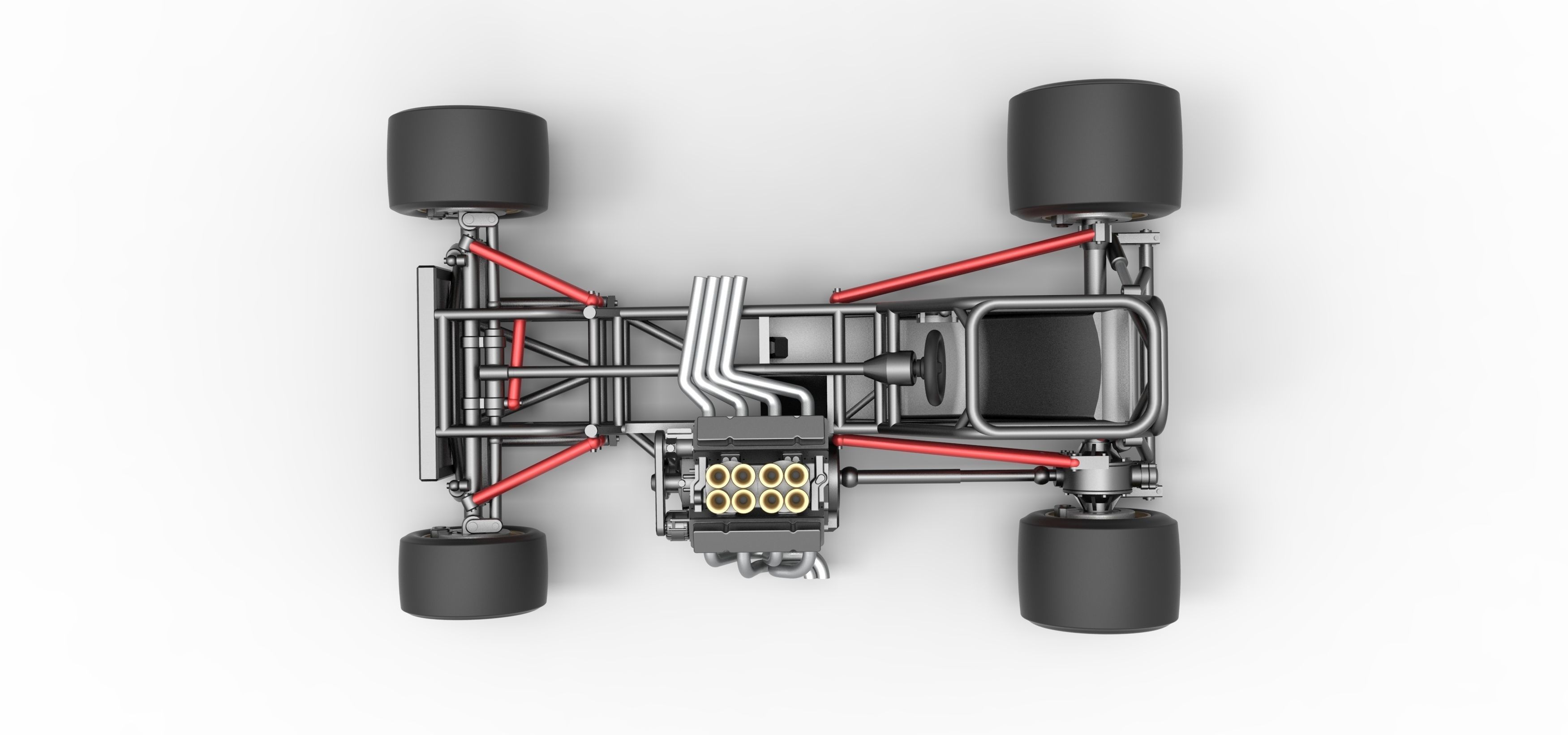 Supermodified front engine race car Base Scale 1 to 25 3D print model_11
