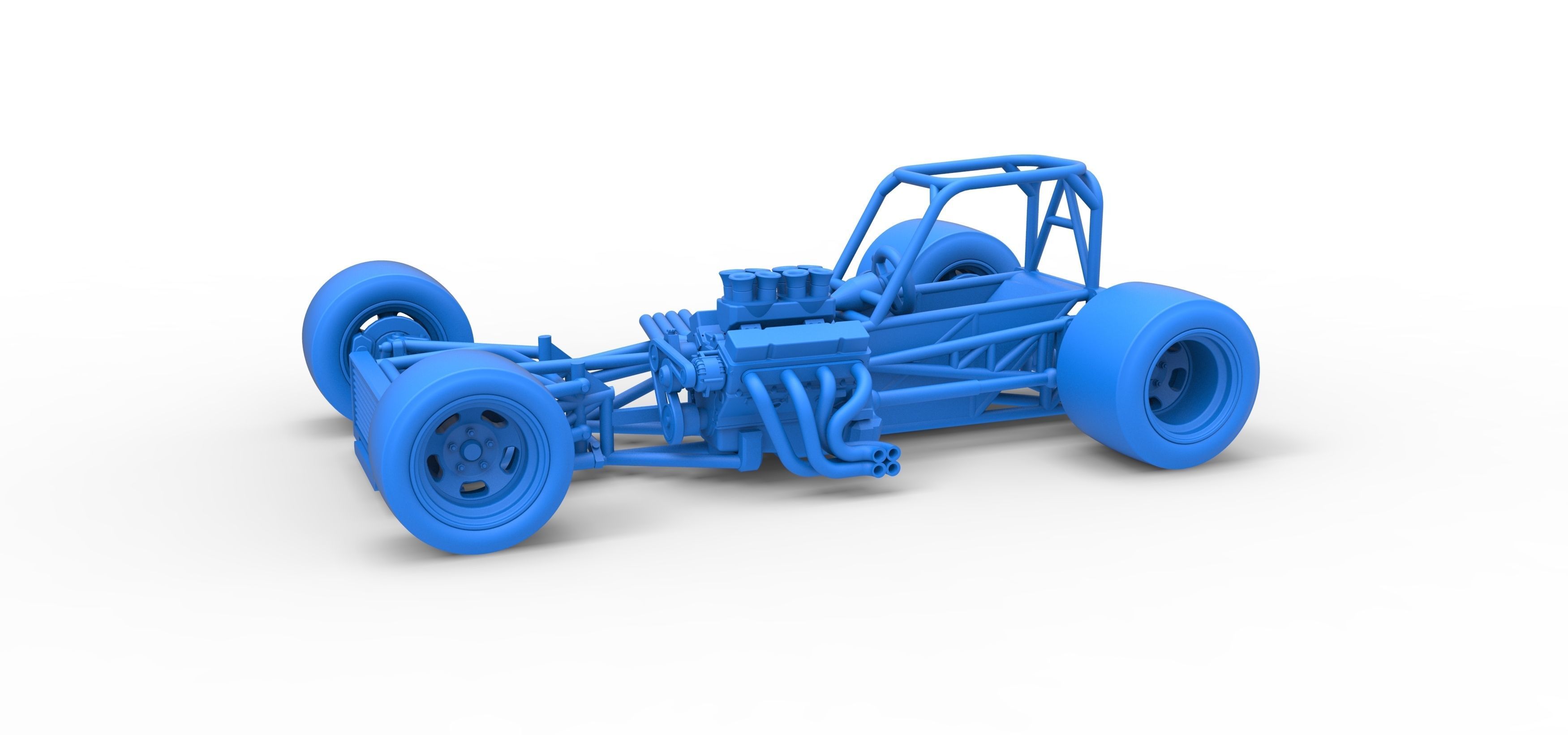 Supermodified front engine race car Base Scale 1 to 25 3D print model_26