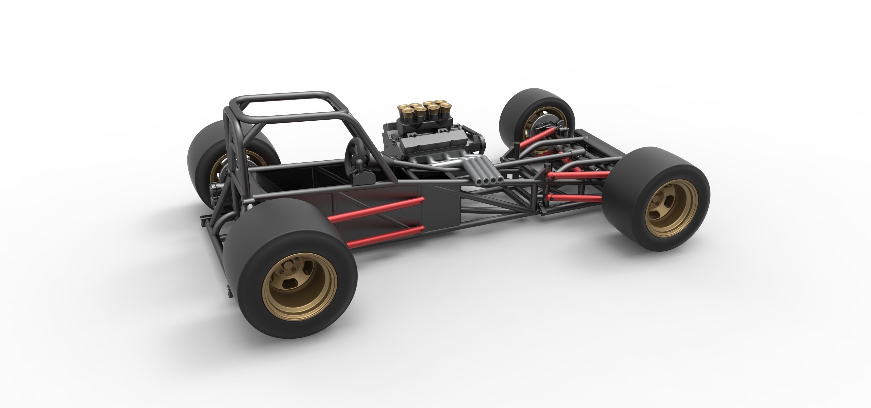 Supermodified front engine race car Base Scale 1 to 25 3D print model_18