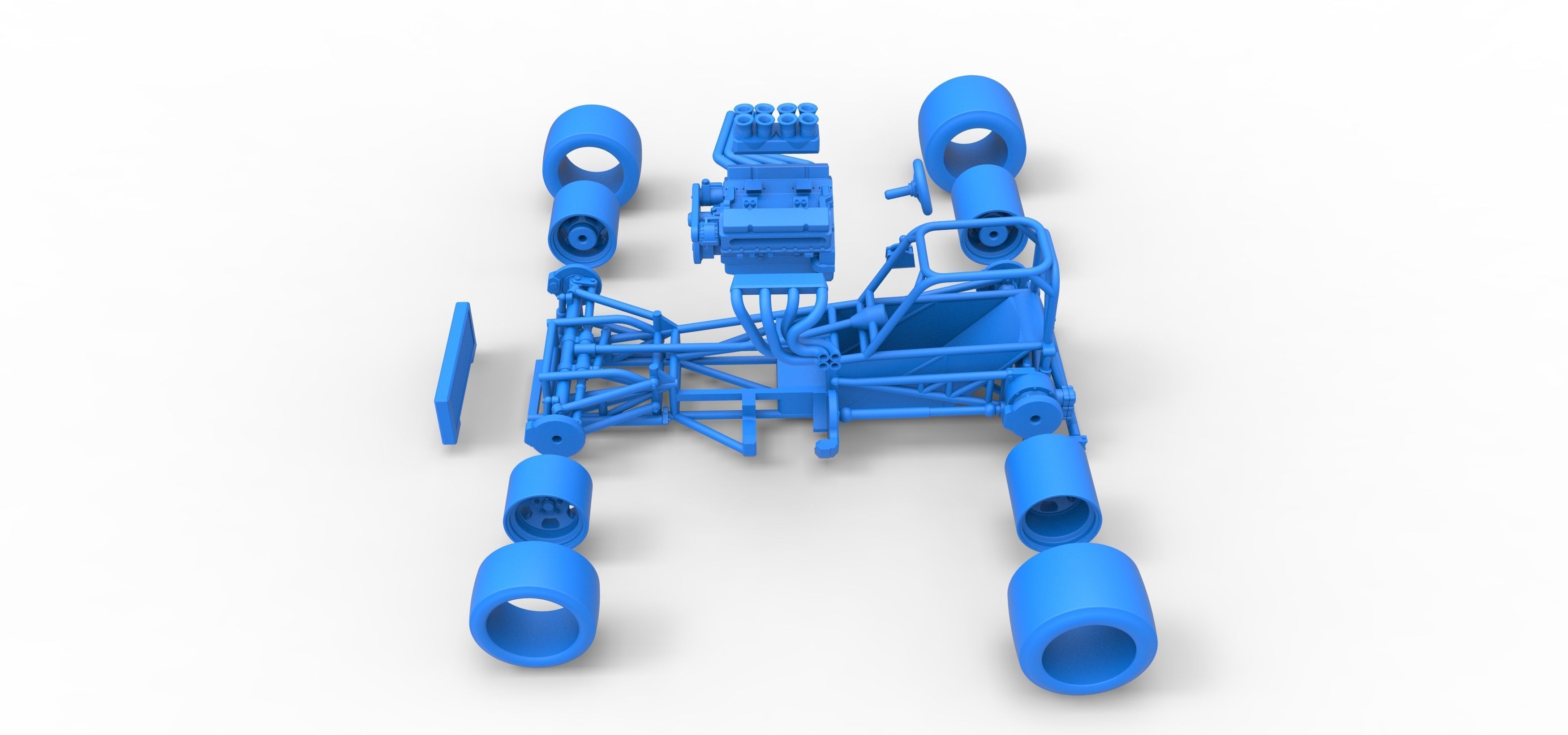 Supermodified front engine race car Base Scale 1 to 25 3D print model_56