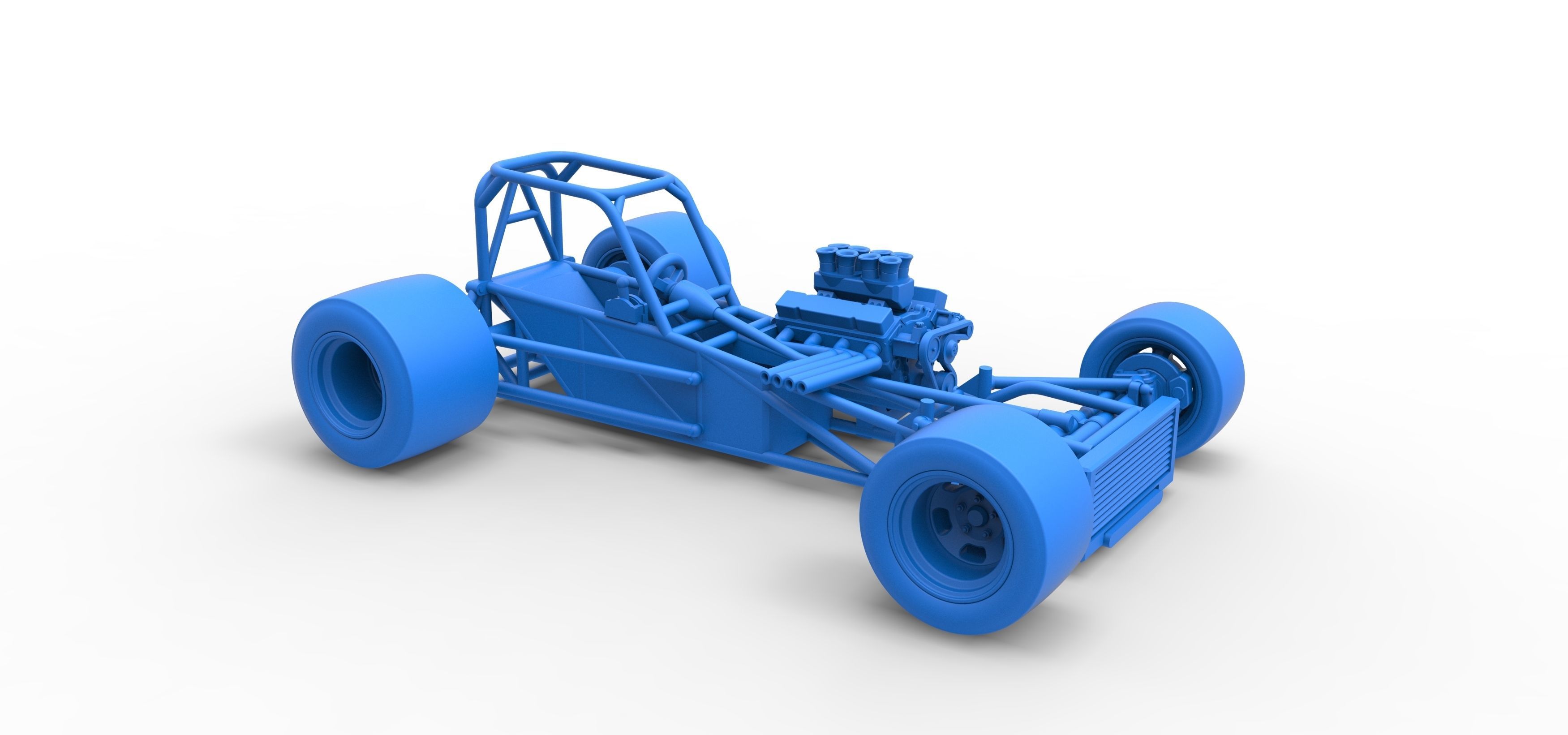 Supermodified front engine race car Base Scale 1 to 25 3D print model_47