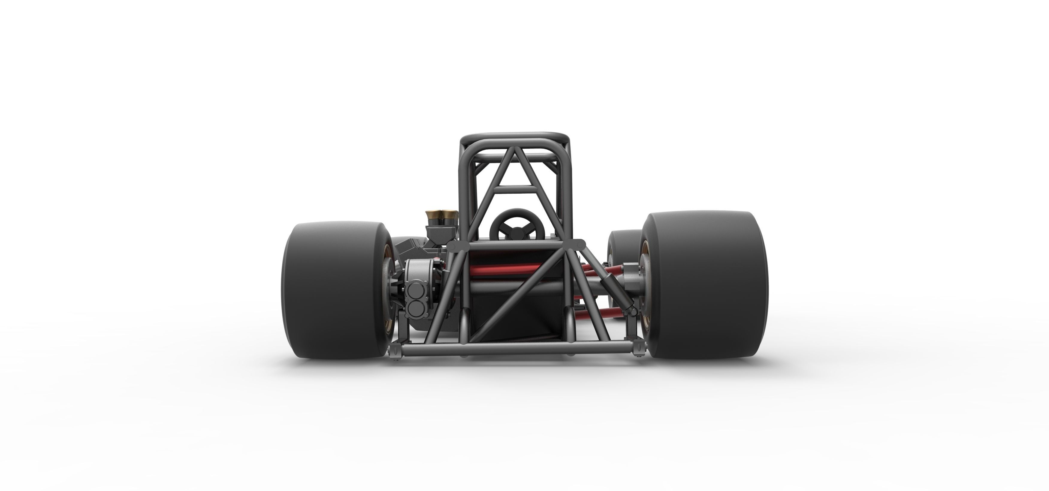 Supermodified front engine race car Base Scale 1 to 25 3D print model_16