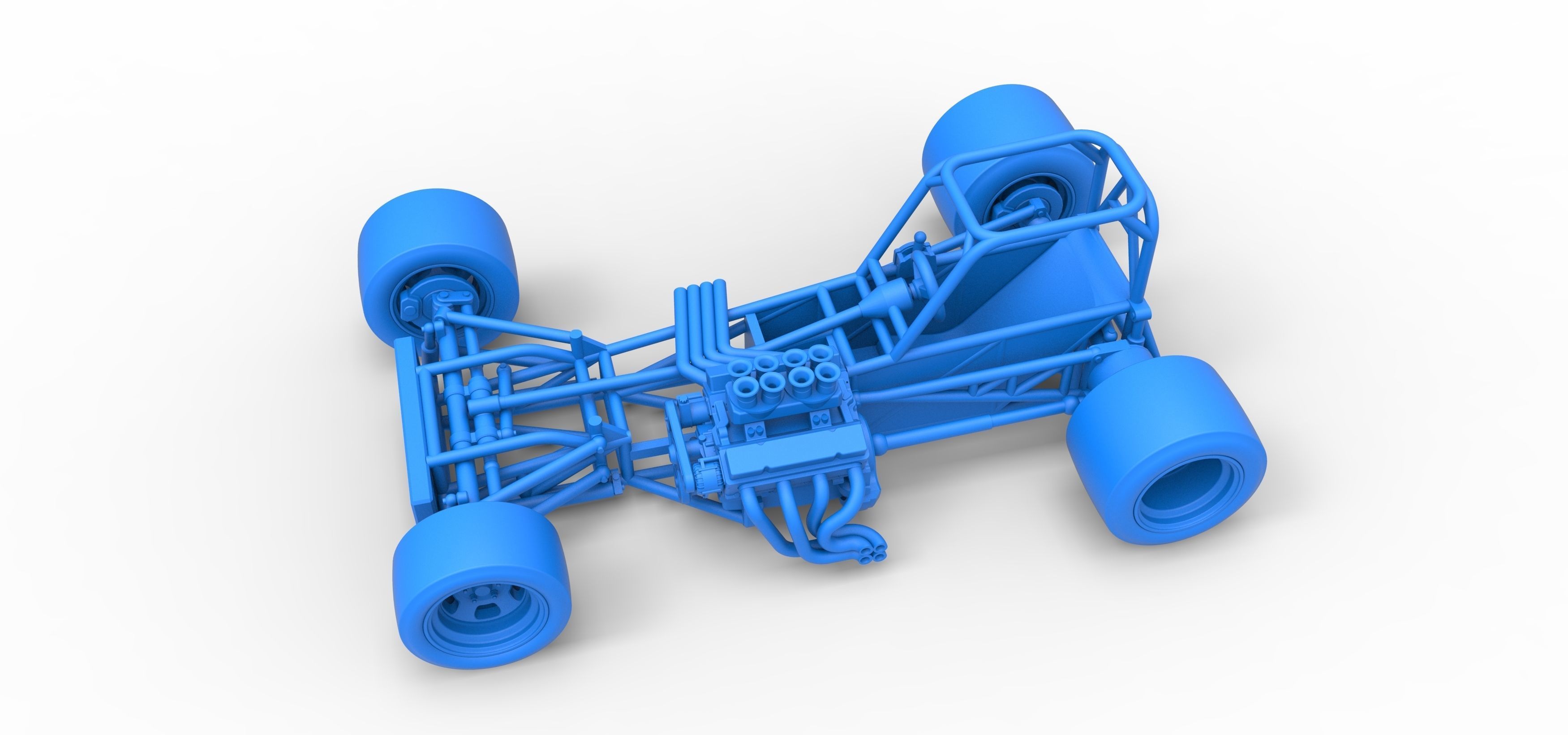 Supermodified front engine race car Base Scale 1 to 25 3D print model_29