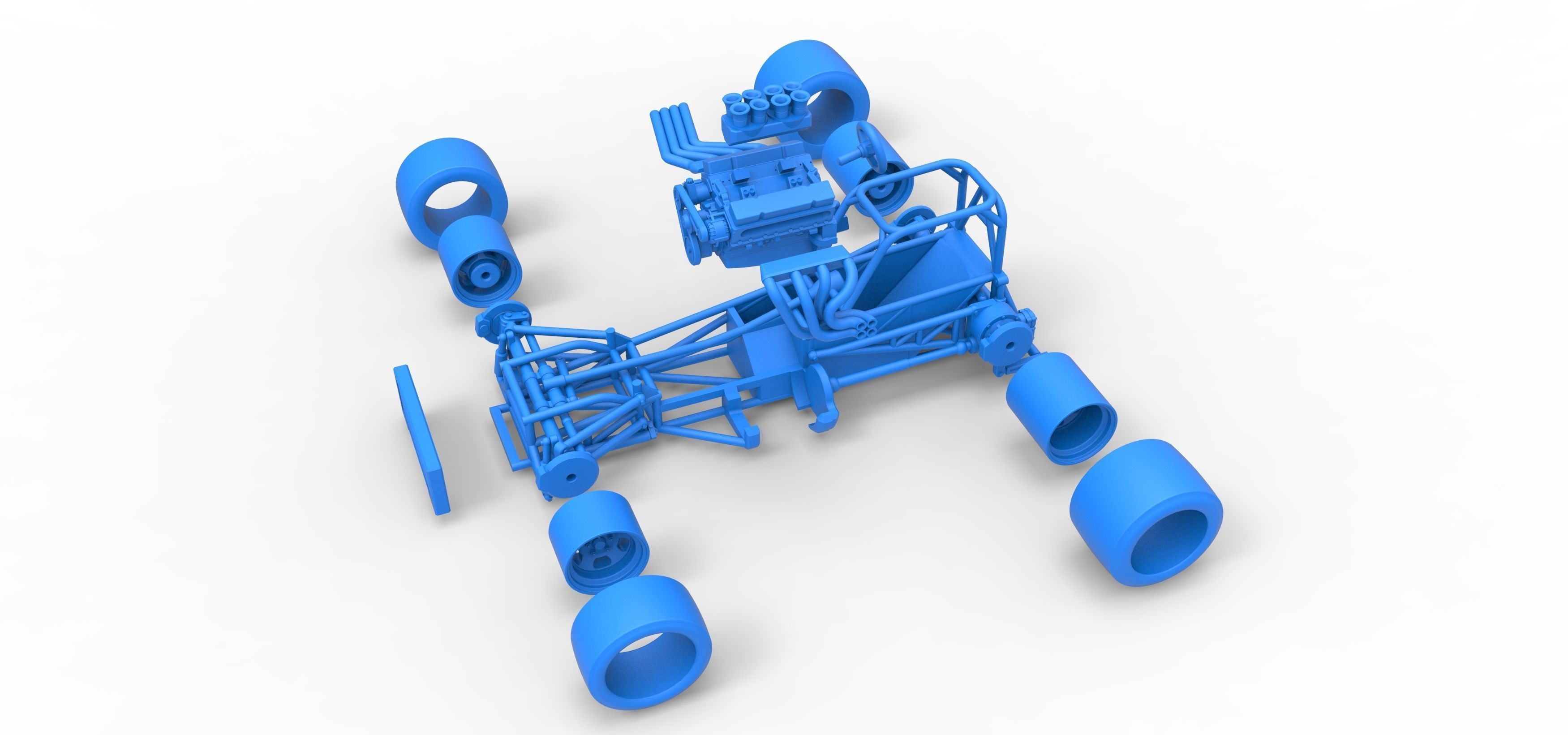 Supermodified front engine race car Base Scale 1 to 25 3D print model_52