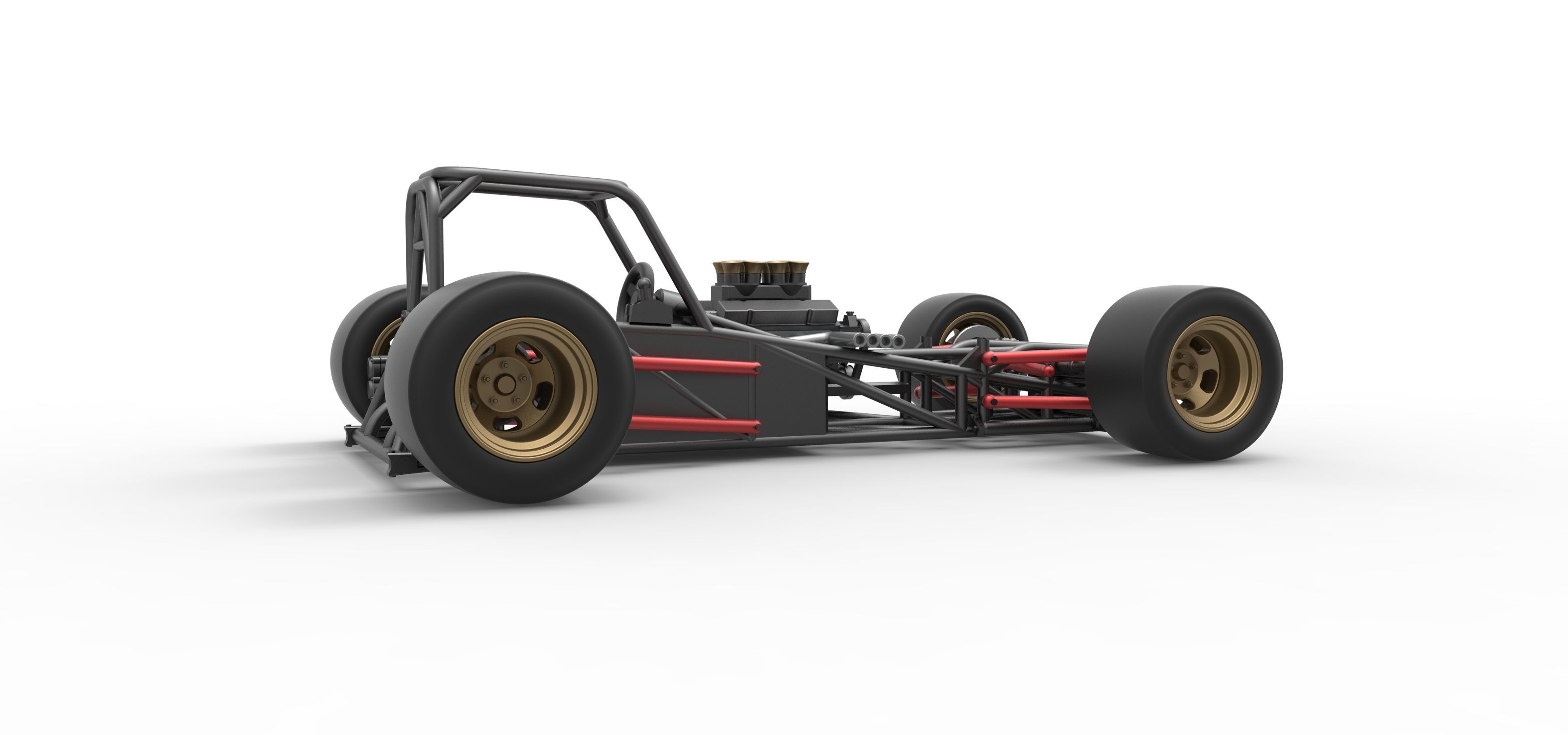 Supermodified front engine race car Base Scale 1 to 25 3D print model_19