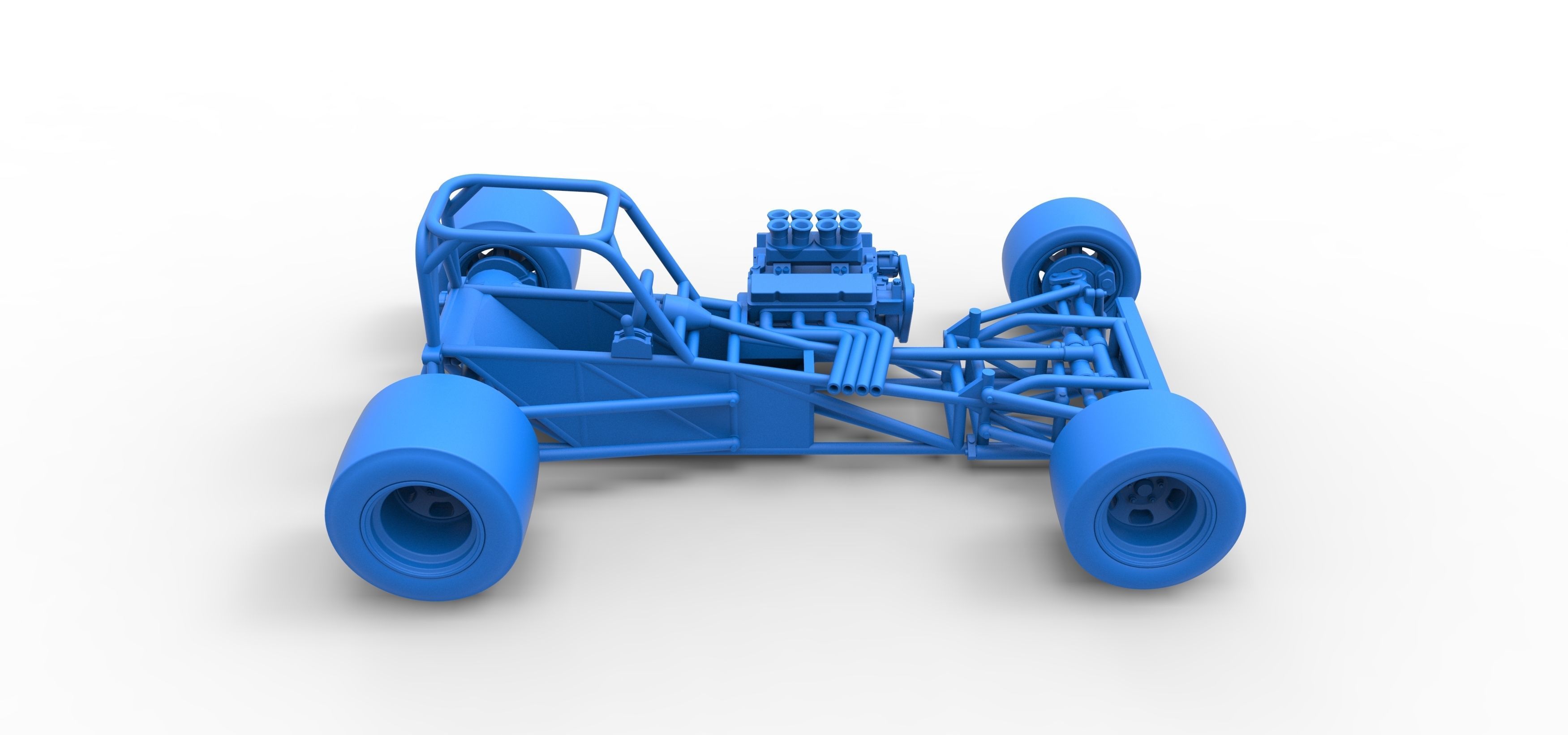 Supermodified front engine race car Base Scale 1 to 25 3D print model_46