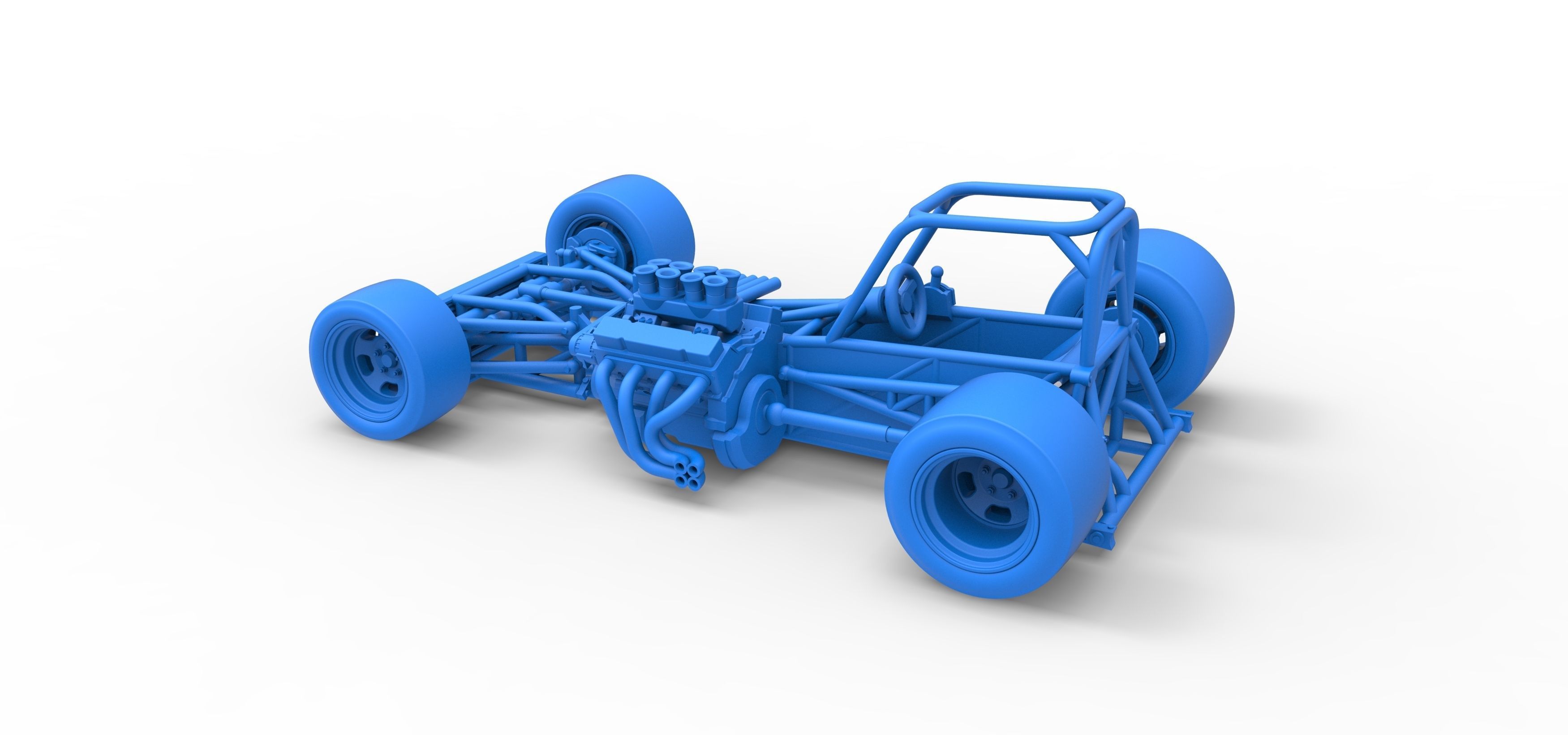 Supermodified front engine race car Base Scale 1 to 25 3D print model_37