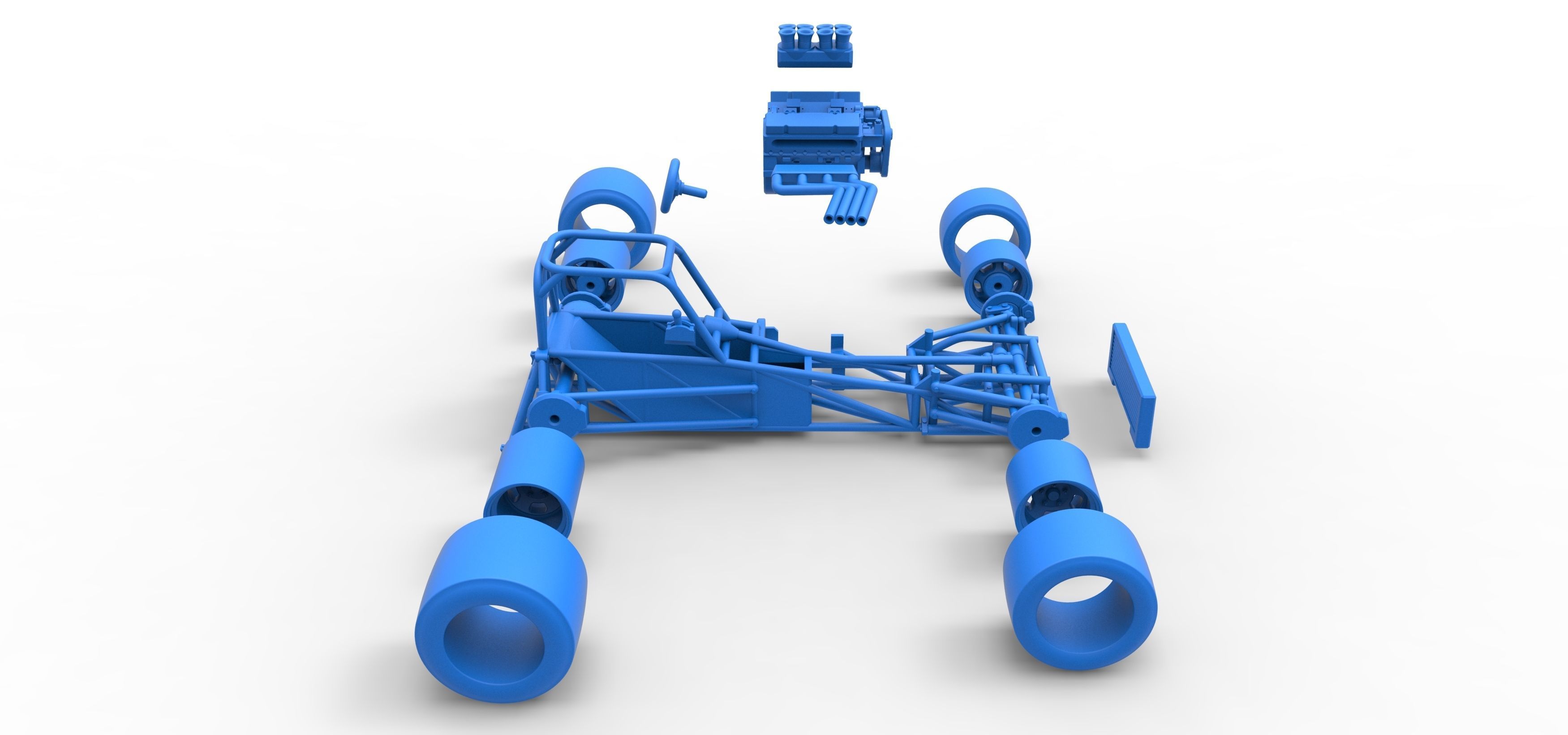 Supermodified front engine race car Base Scale 1 to 25 3D print model_59