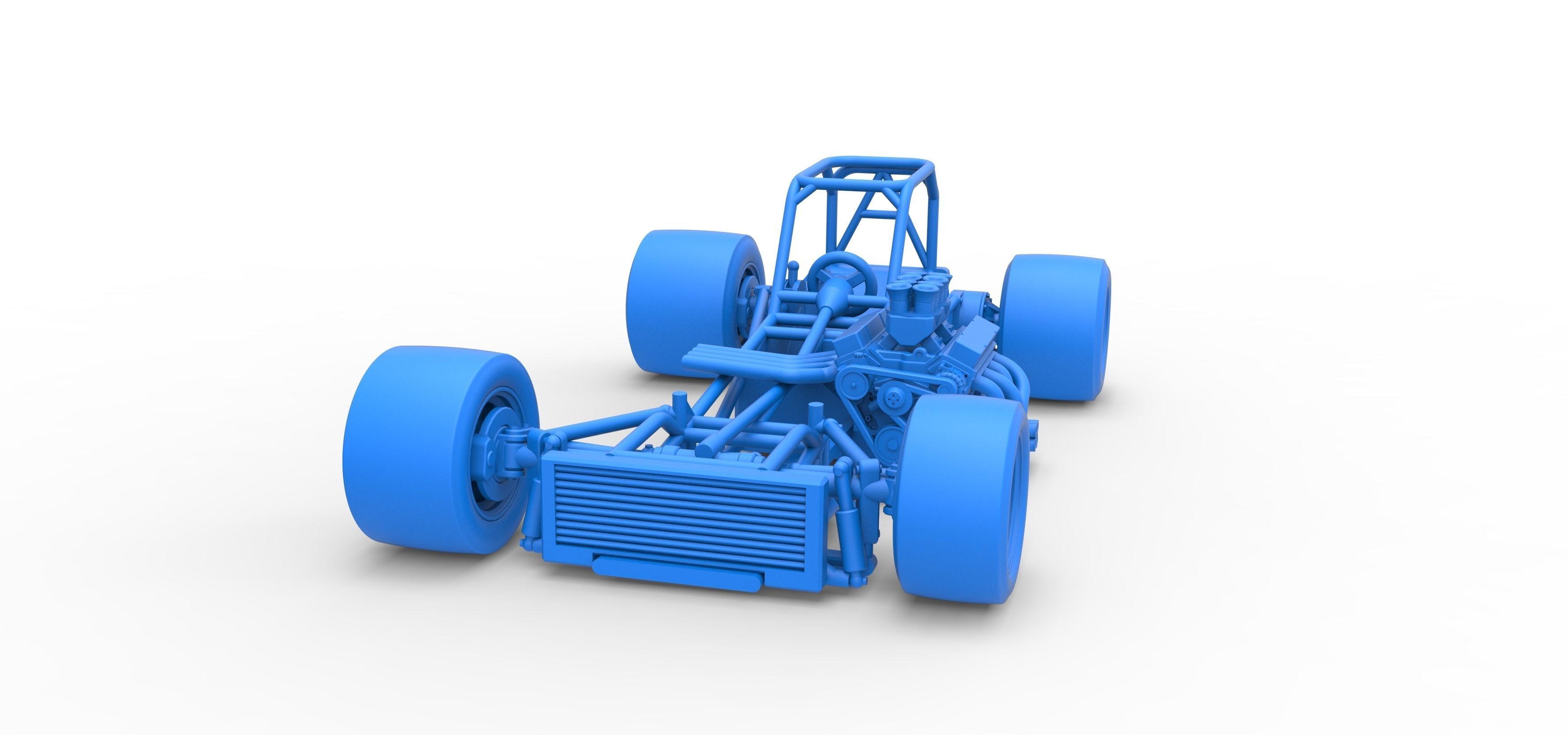 Supermodified front engine race car Base Scale 1 to 25 3D print model_30