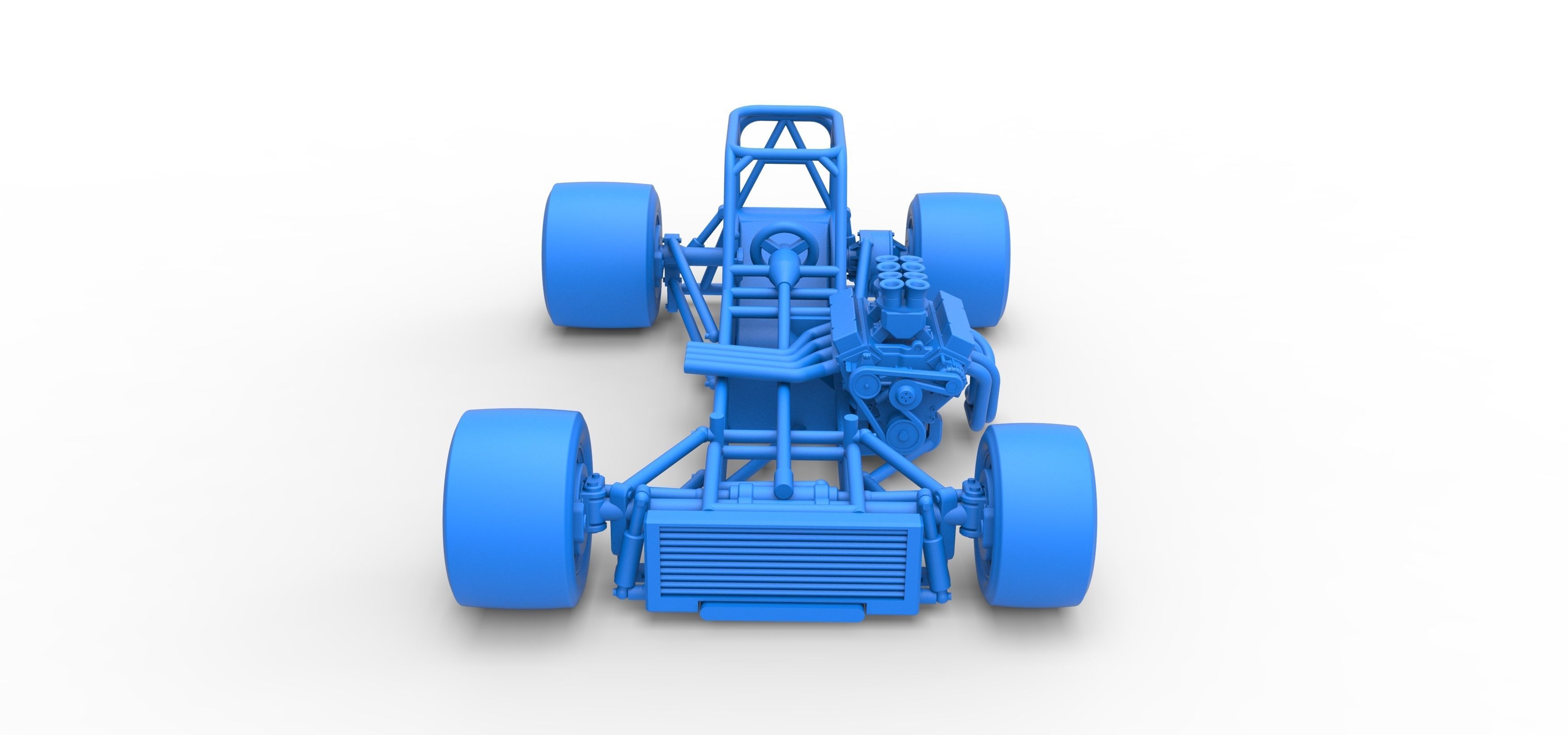 Supermodified front engine race car Base Scale 1 to 25 3D print model_33