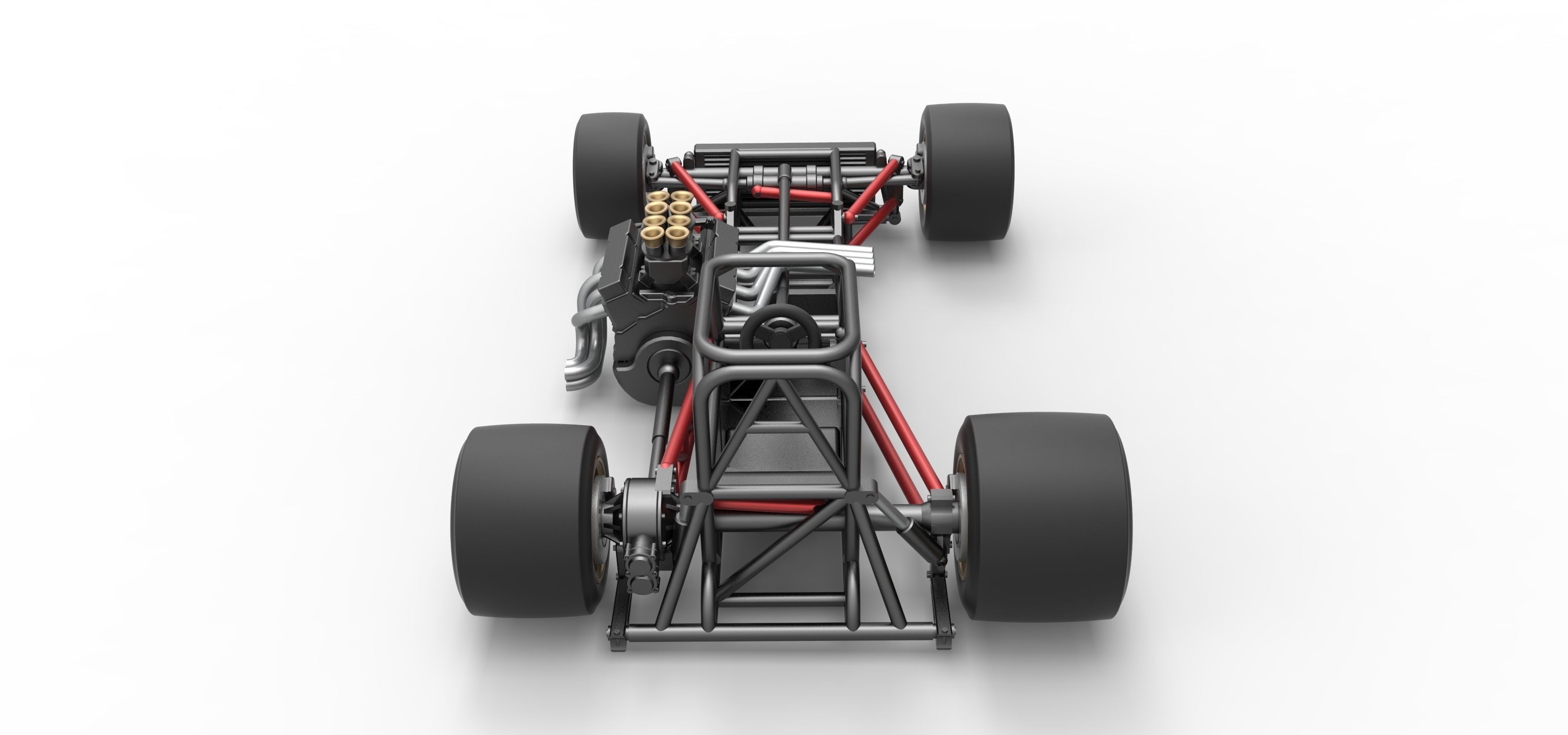 Supermodified front engine race car Base Scale 1 to 25 3D print model_17