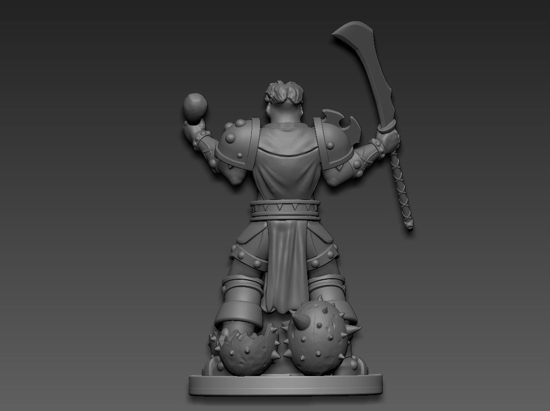 Leeroy Jenkins WarCraft 3D print model_6