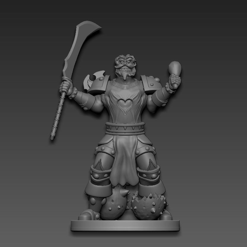 Leeroy Jenkins WarCraft 3D print model_17