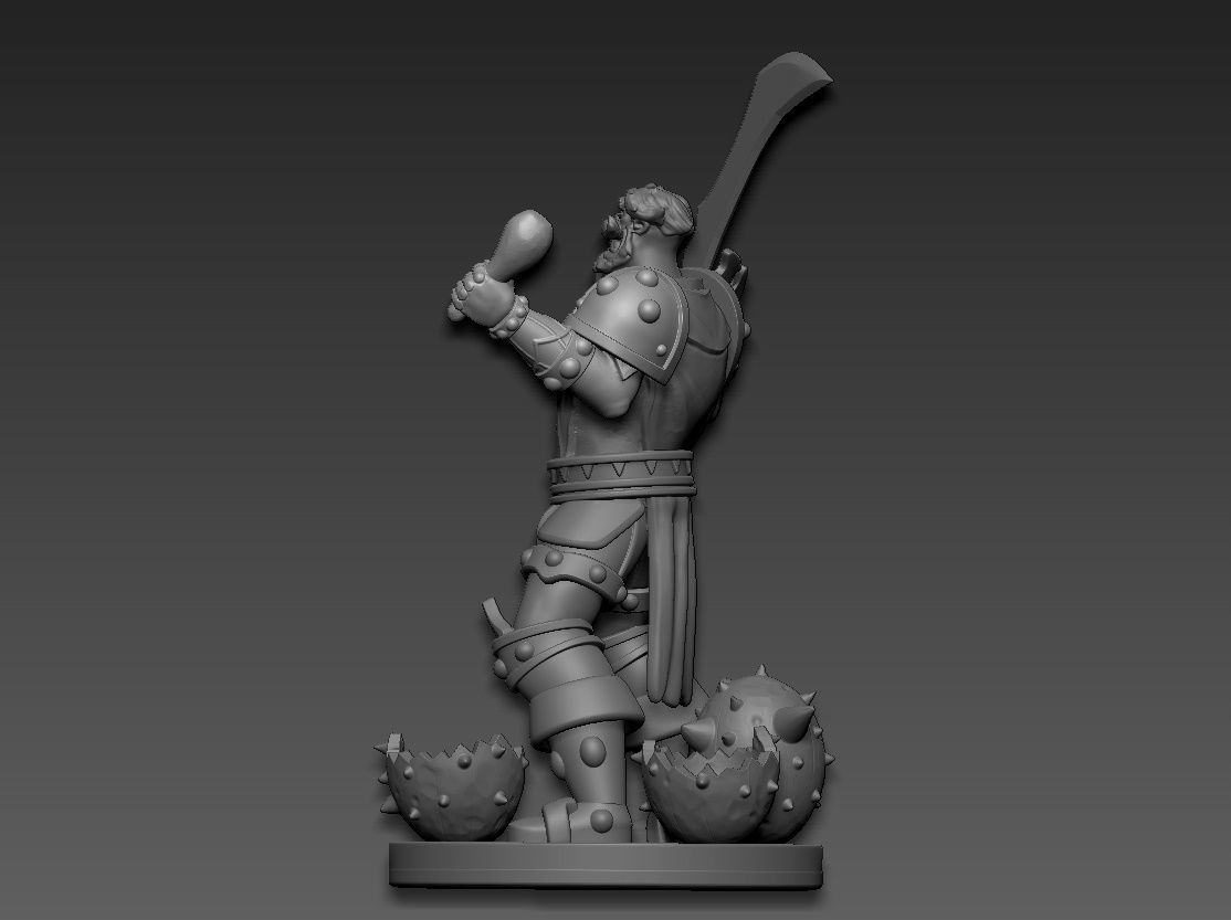 Leeroy Jenkins WarCraft 3D print model_4