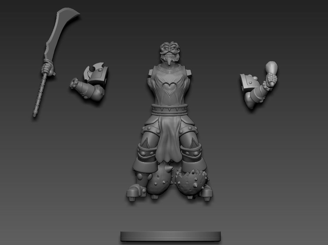 Leeroy Jenkins WarCraft 3D print model_18